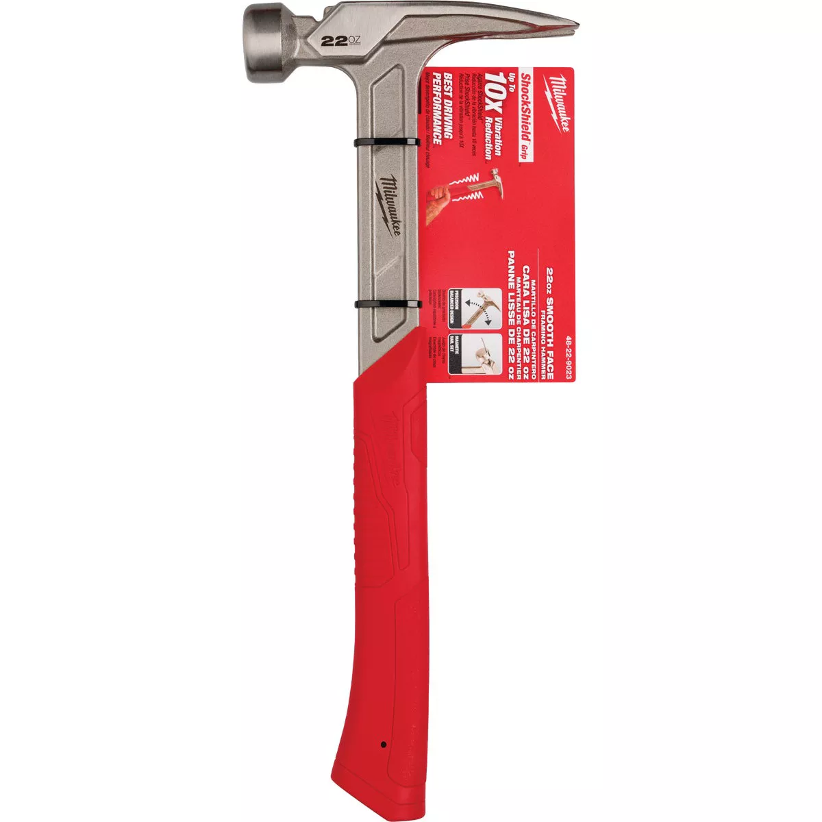 Milwaukee 22 Oz. Smooth-Face Framing Hammer with Steel I-Beam Handle