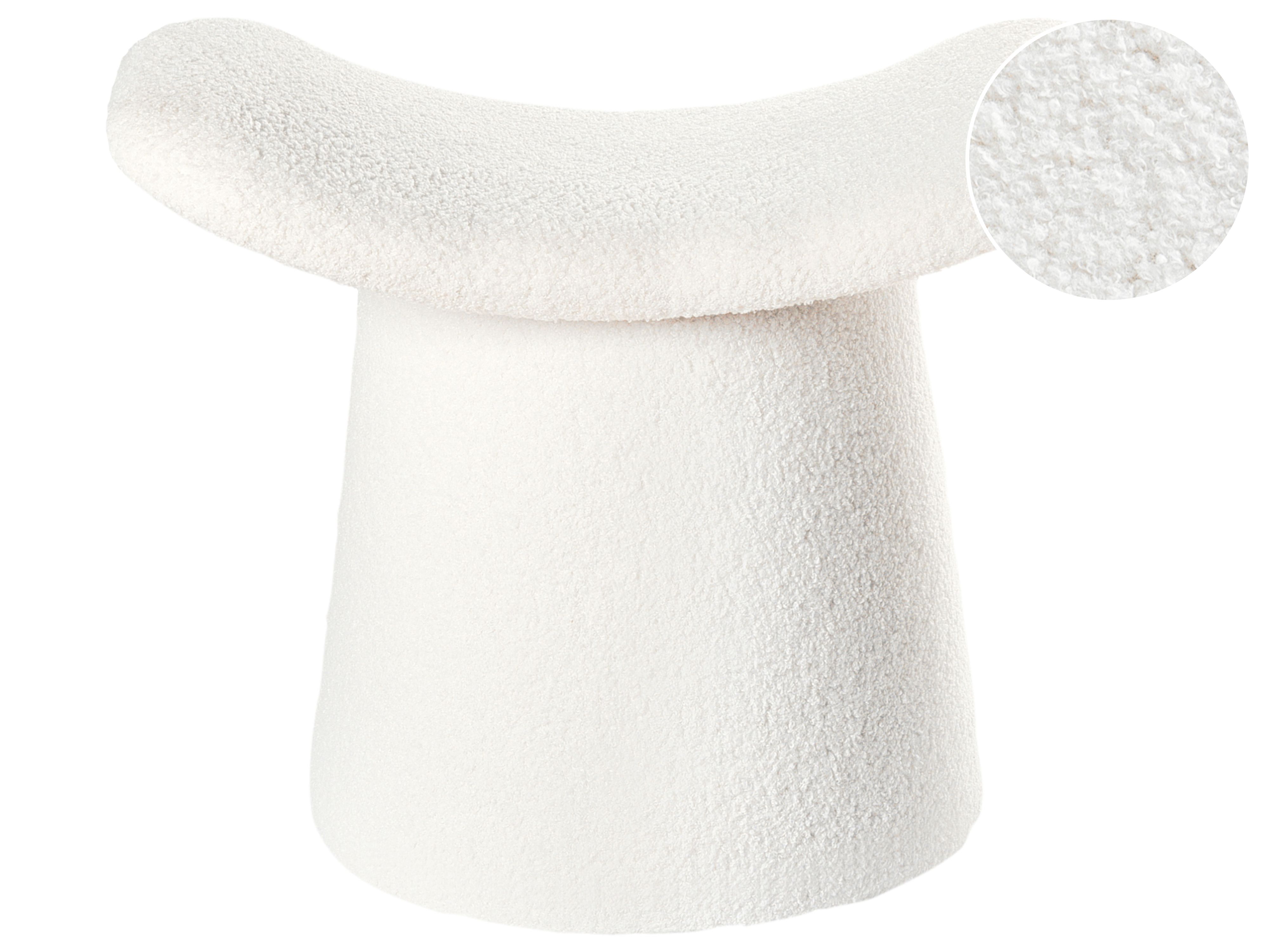 Pouffe Tufted RIDDLE Boucle Off-White