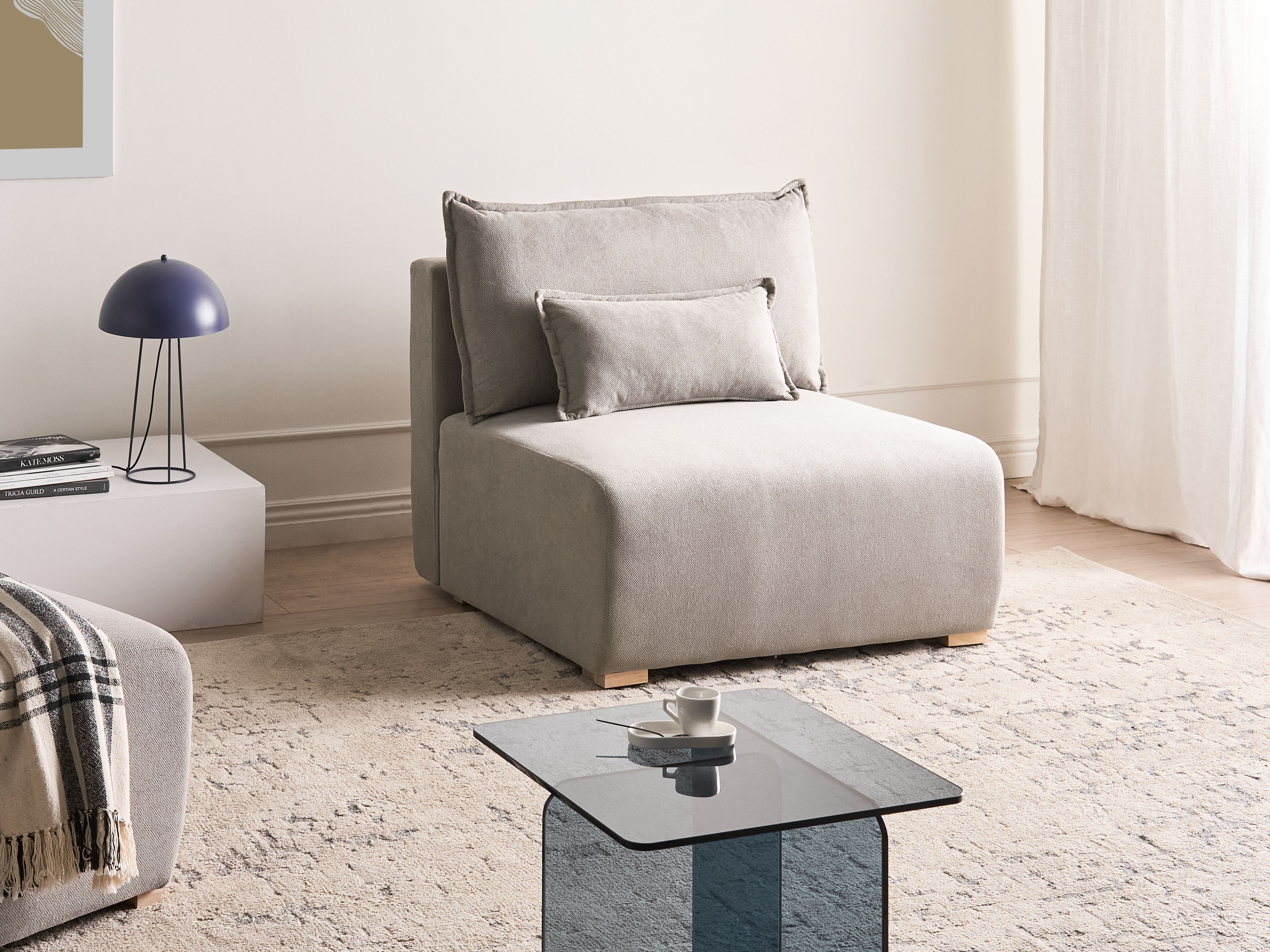 1-Seat Section NERBO Fabric Grey
