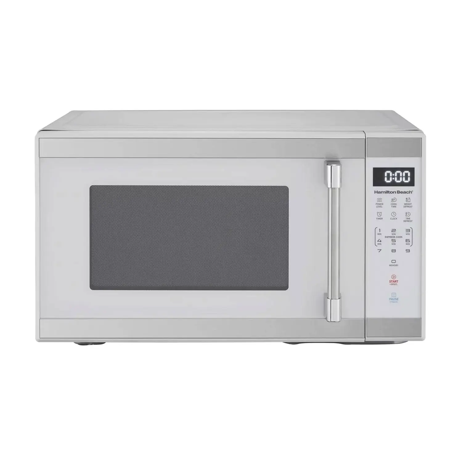 Hamilton Beach 1.1 Cu. Ft. Countertop Microwave Oven, 1000 Watts, White Stainless Steel - HB61W100027880