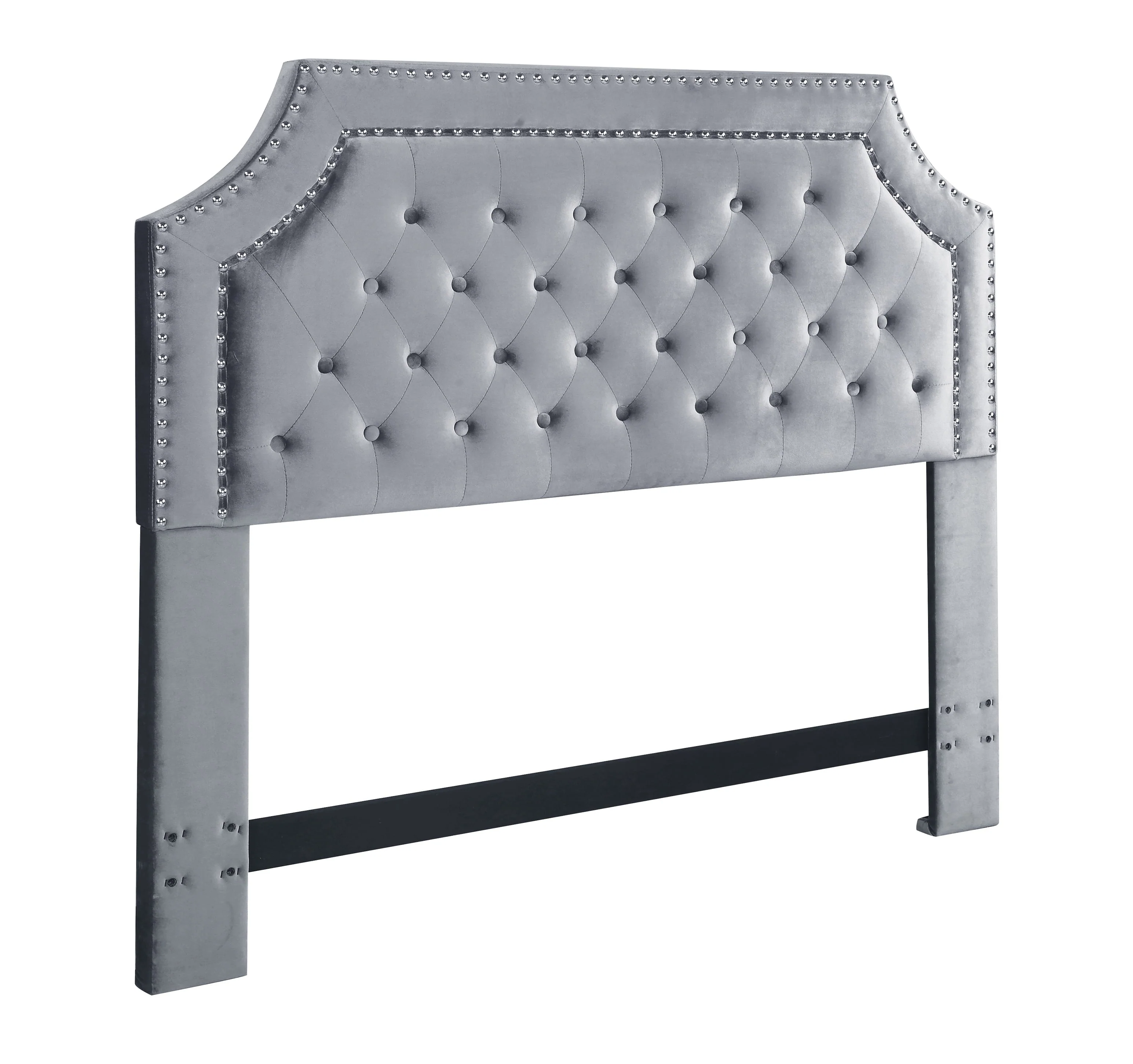 Chic Home Leda Headboard Velvet Upholstered Button Tufted Double Row