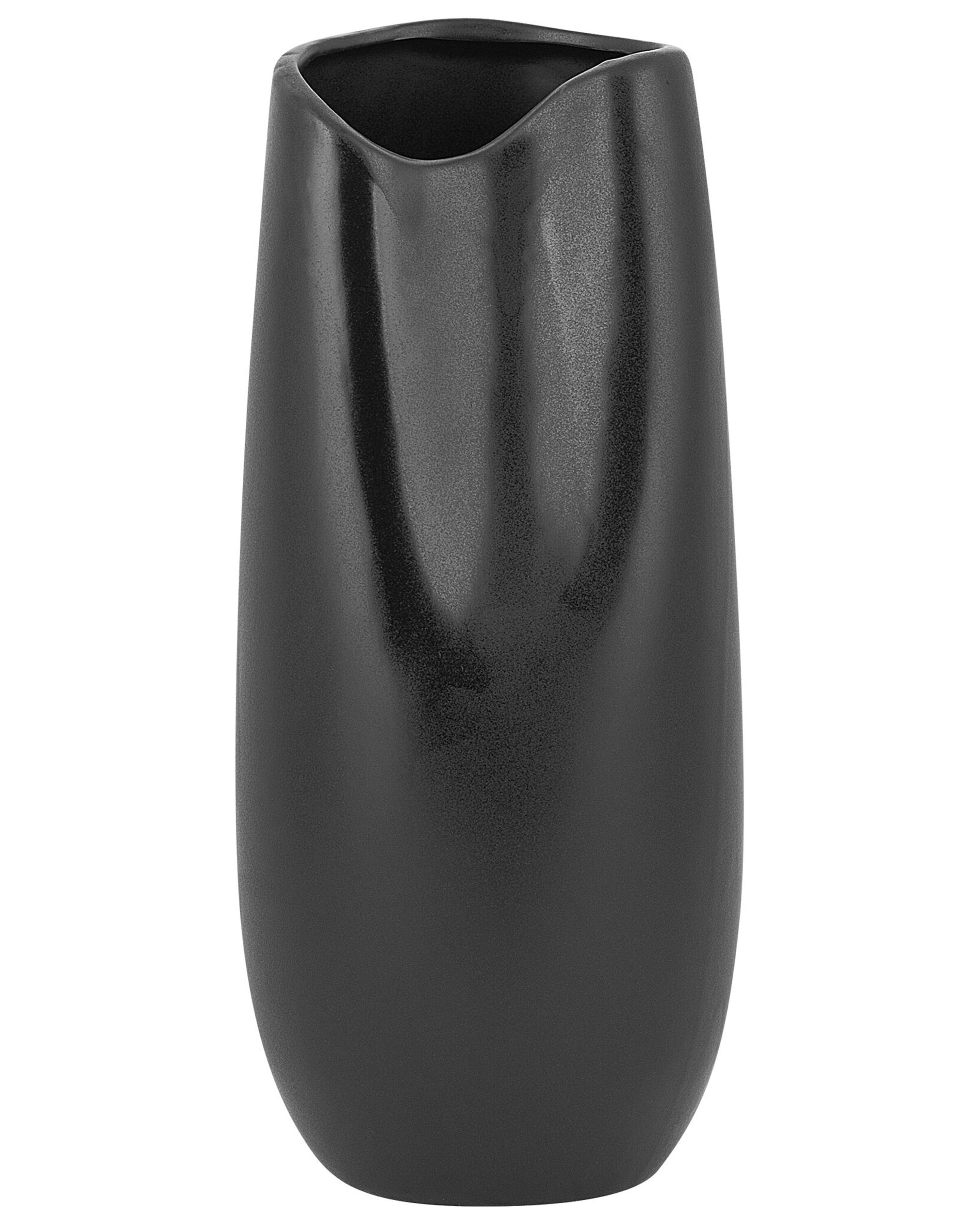 Decorative Vase DERBE Stoneware 32 cm Black