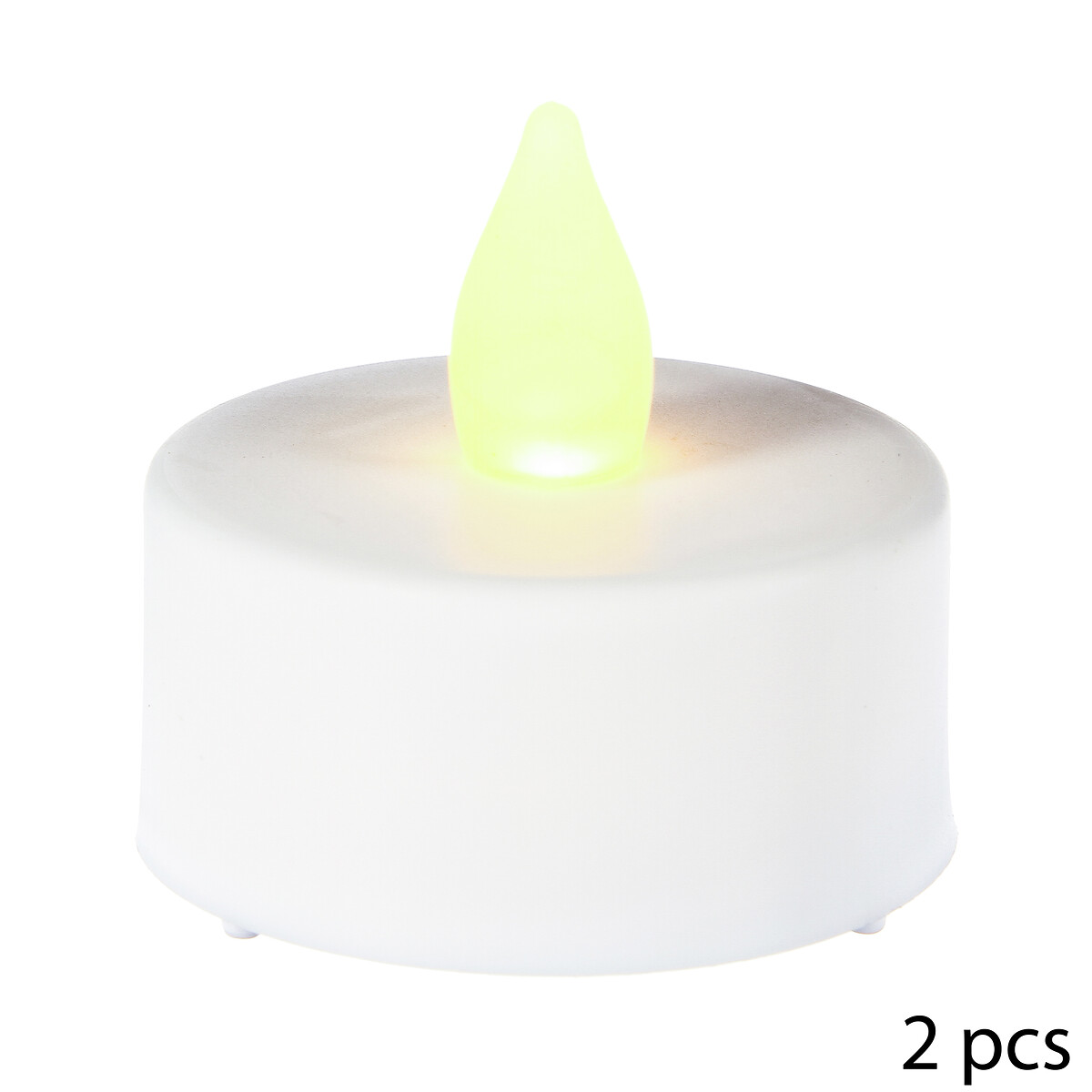 Set of 2 LED tea lights White, 190g