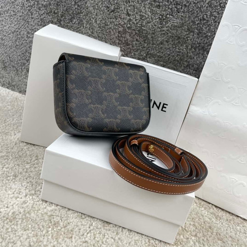 CELINE Mini Triomphe TRIOMRHE Iconic Printed Handbag