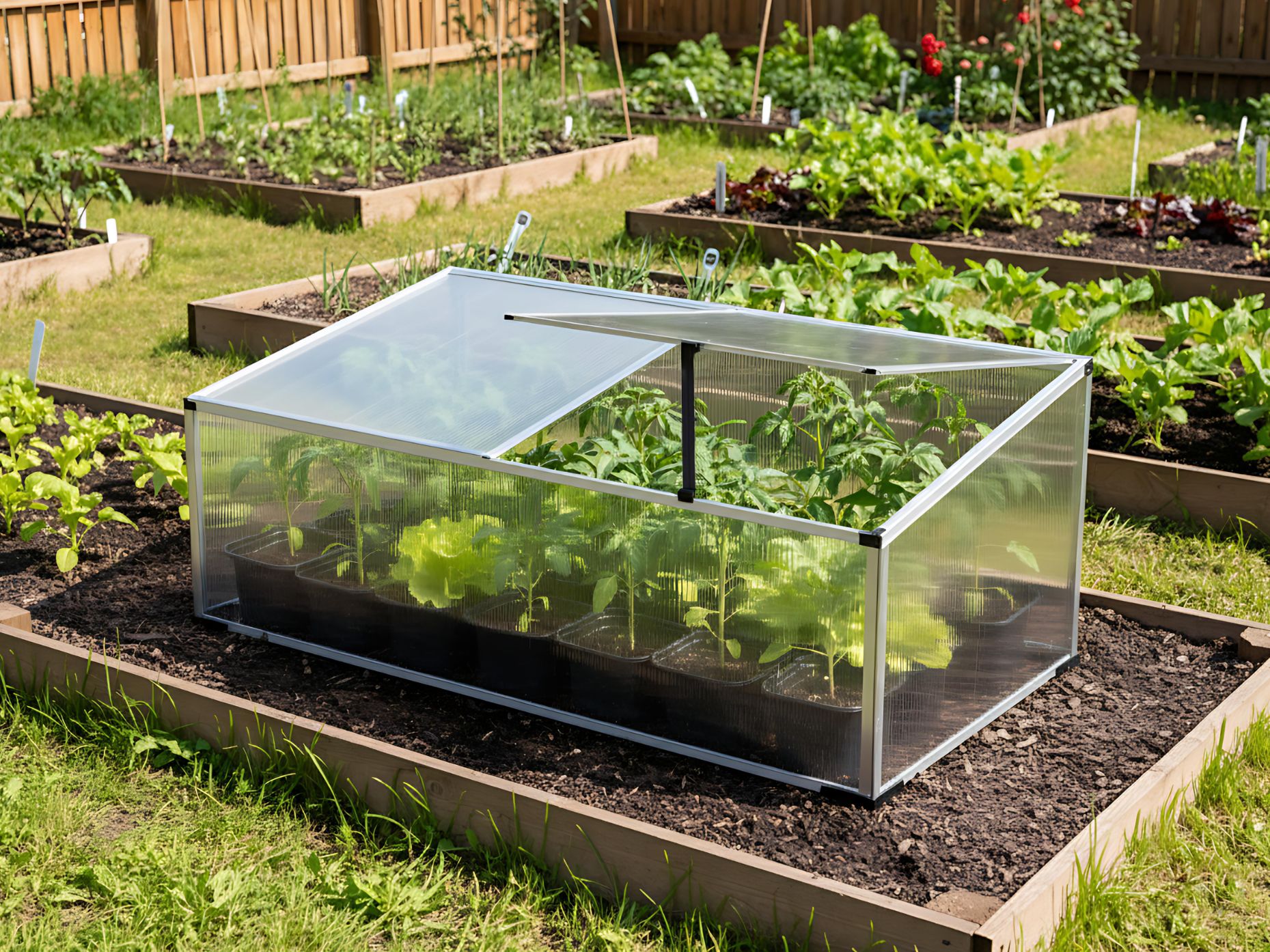 Garden Greenhouse SERIFOS Silver 60 cm