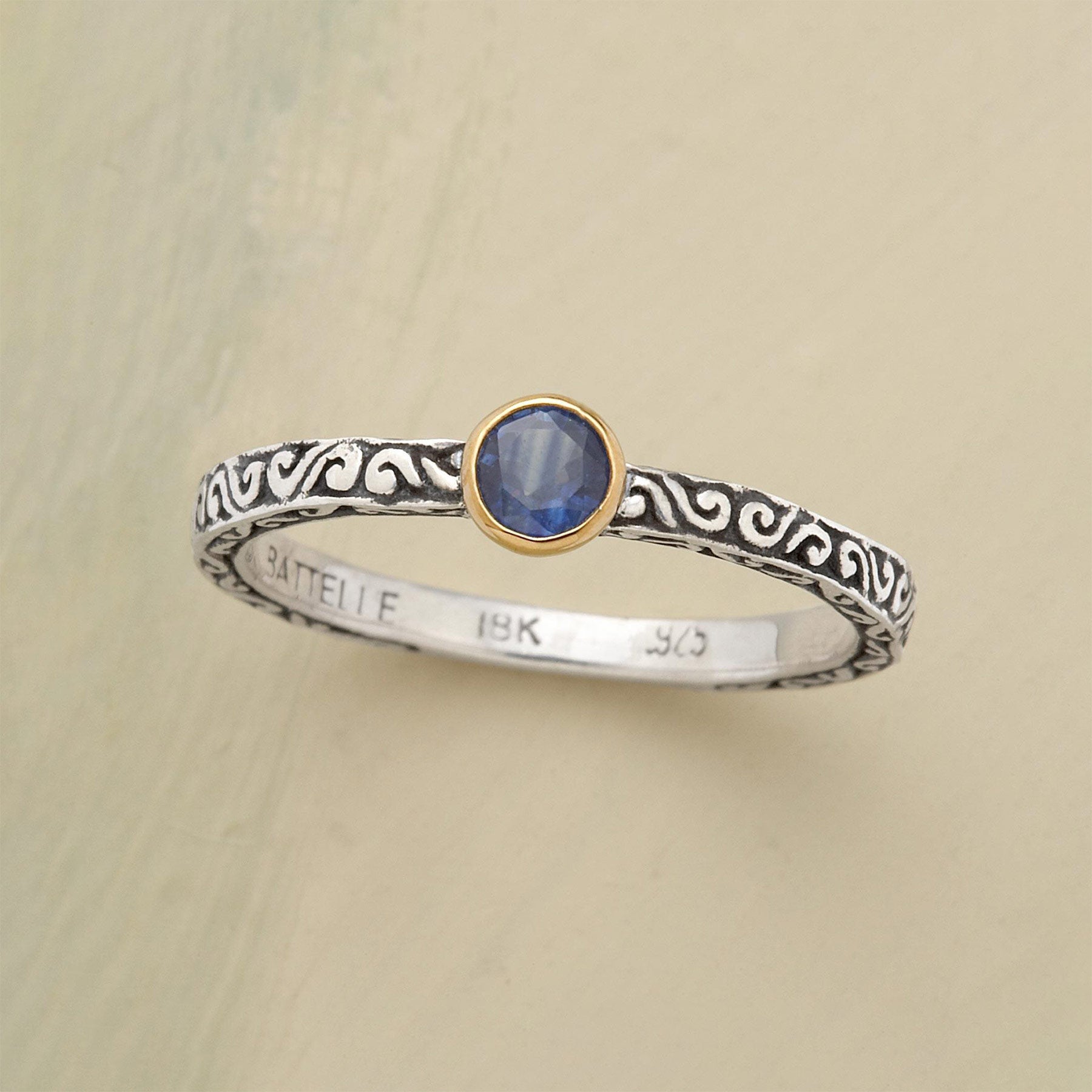 Sapphire Scroll Ring - Sundance Clothing