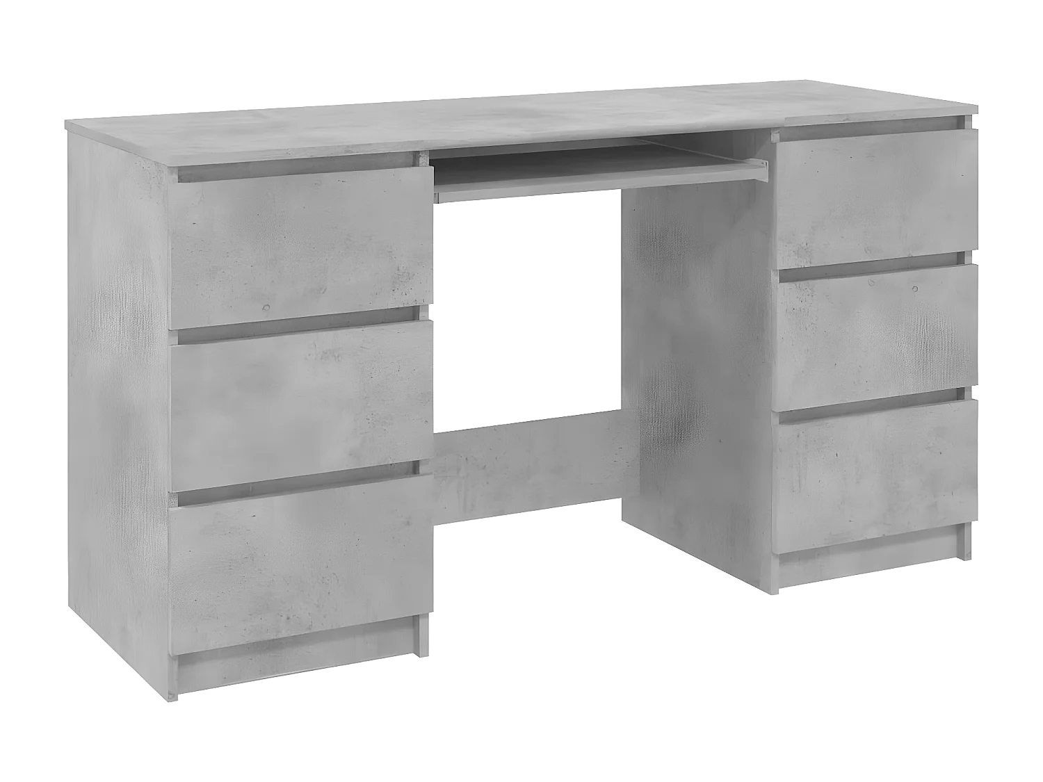 Bureau Gris béton 140x50x77 cm Aggloméré