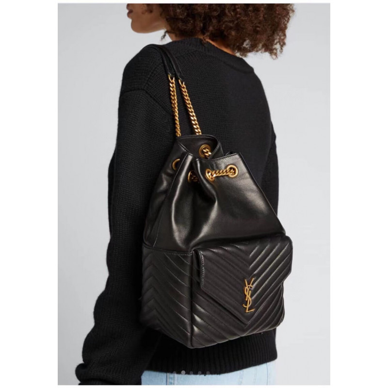 Replica Ysl Saint Laurent Joe Backpack 672609 In Black Lambskin1:1High-quality replica