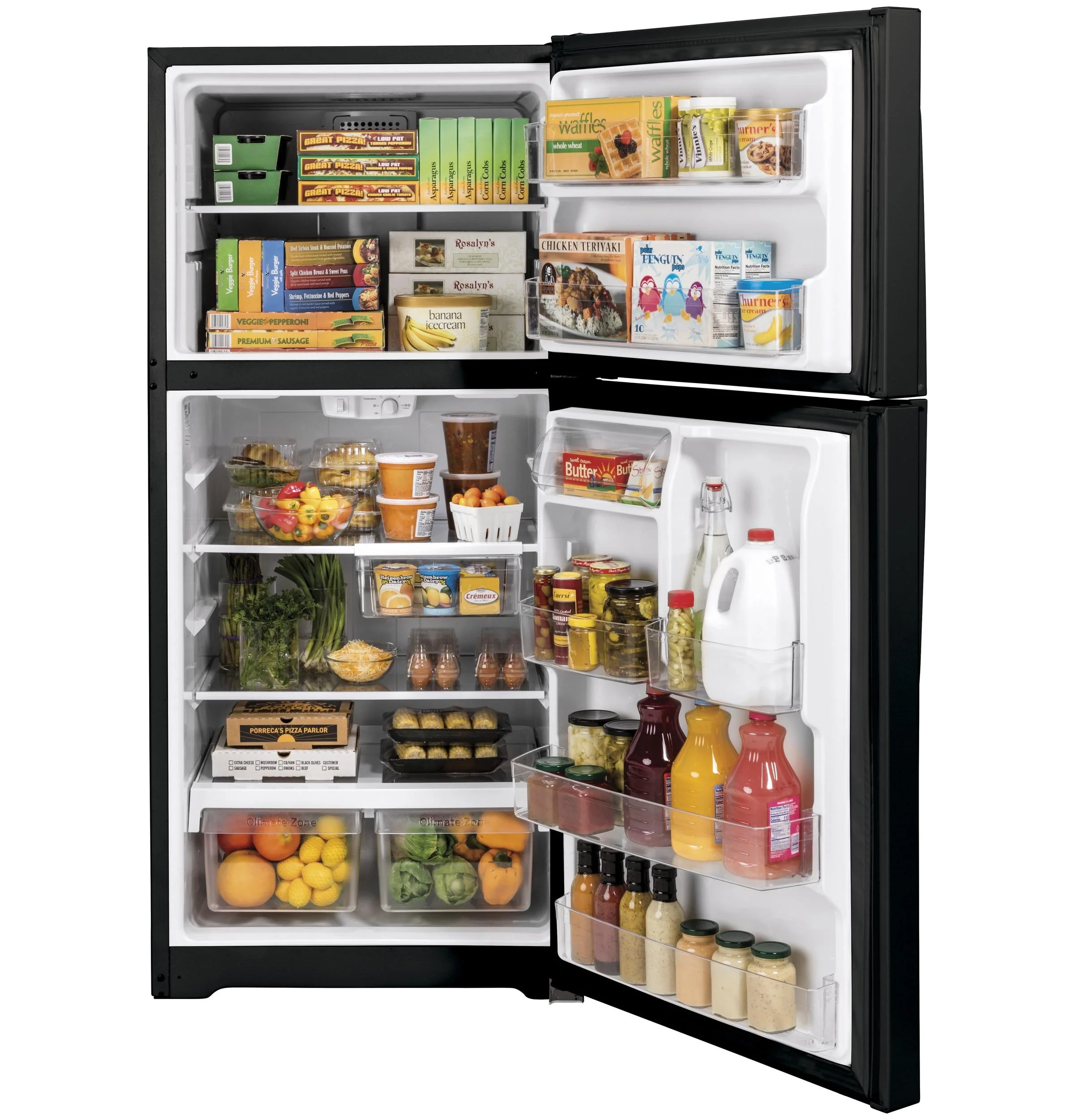 GE APPLIANCES GTS22KGNRBB top freezer freestanding refrigerator