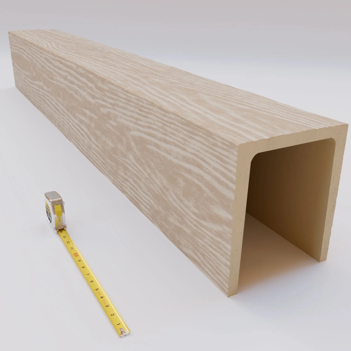 Ekena Millwork 3 1/2"W x 3 1/2"H x 120"L 3-Sided (U-Beam) Mena HeritageTimber Faux Wood Ceiling Beam, Kona Brown - Image 43