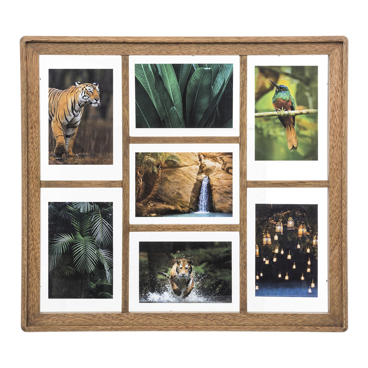 Photo frame"Eliott" Mango wood, 7 photos