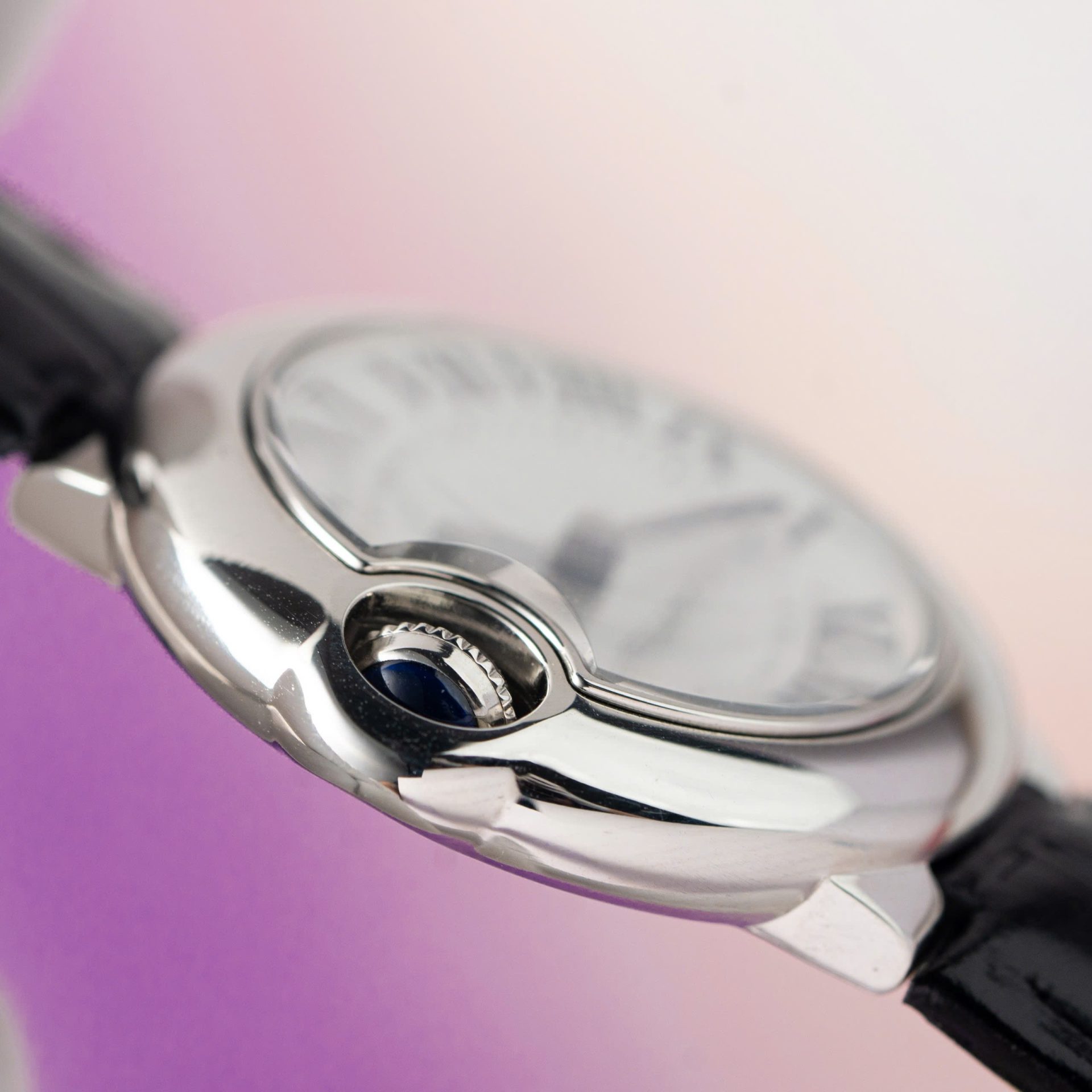 Cartier Ballon Bleu Replica 1:1 Watch White Dial Leather Strap 36mm - Top club