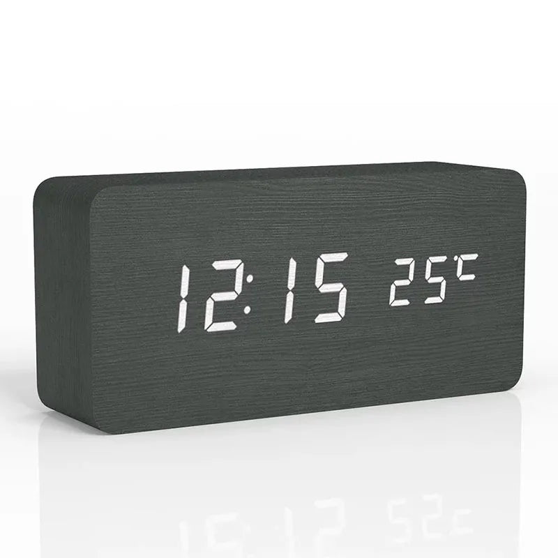 WoodLume | Houten Wekker met LED Digitale Weergave
