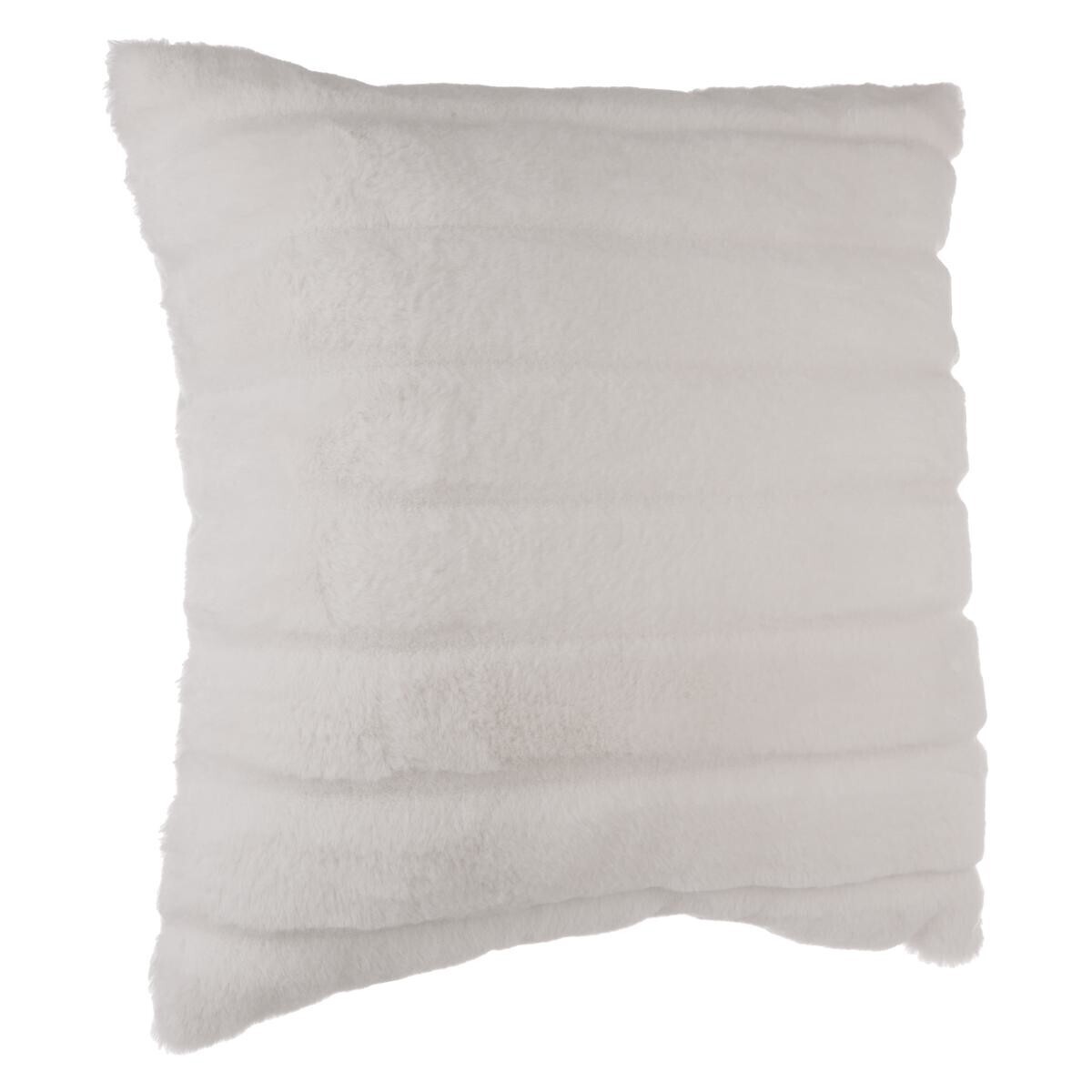 Cushion "Manoir", faux fur White, 45x45 cm