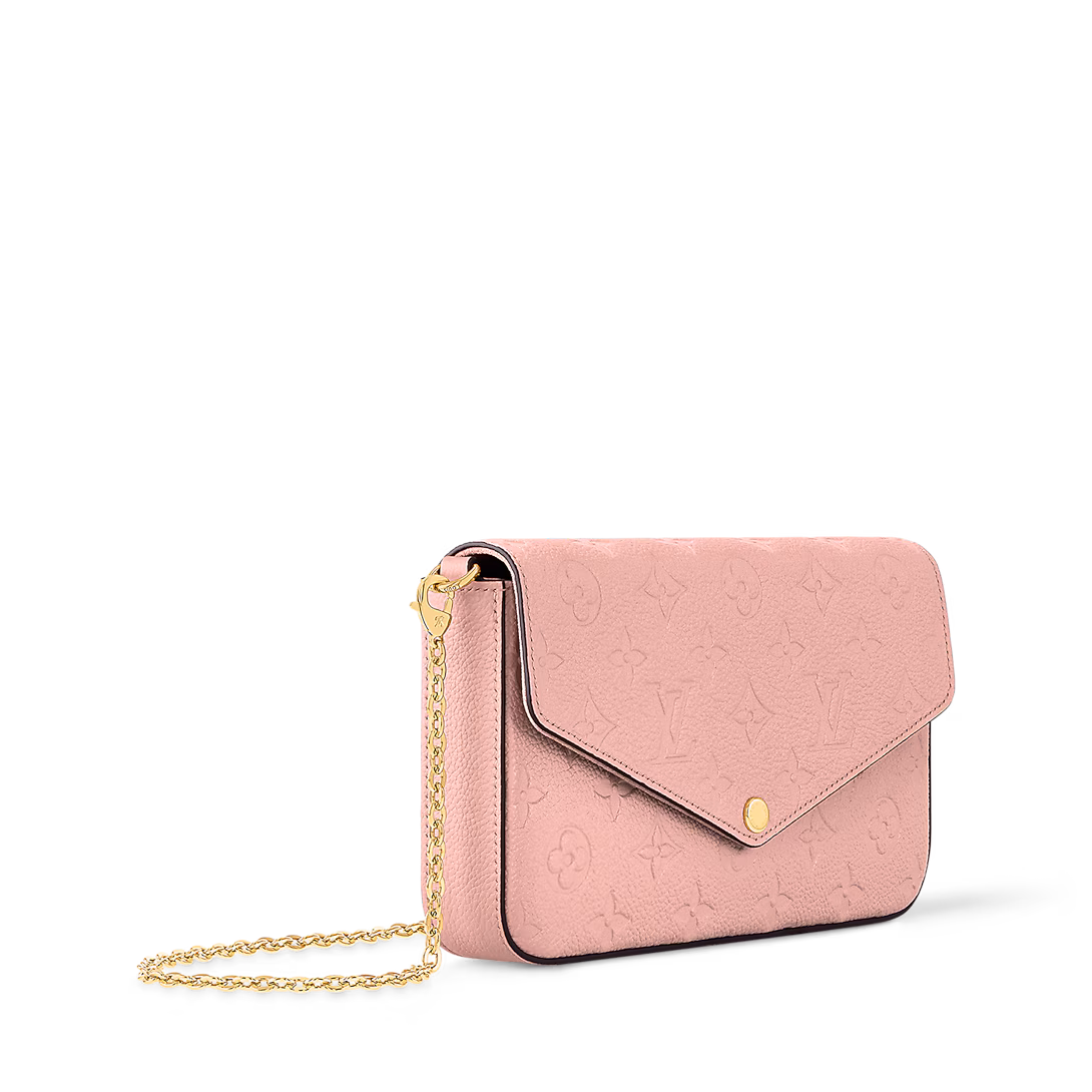 Louis Vuitton Pochette Félicie Monogram Empreinte Leather – Light Pink - COZYMIZE
