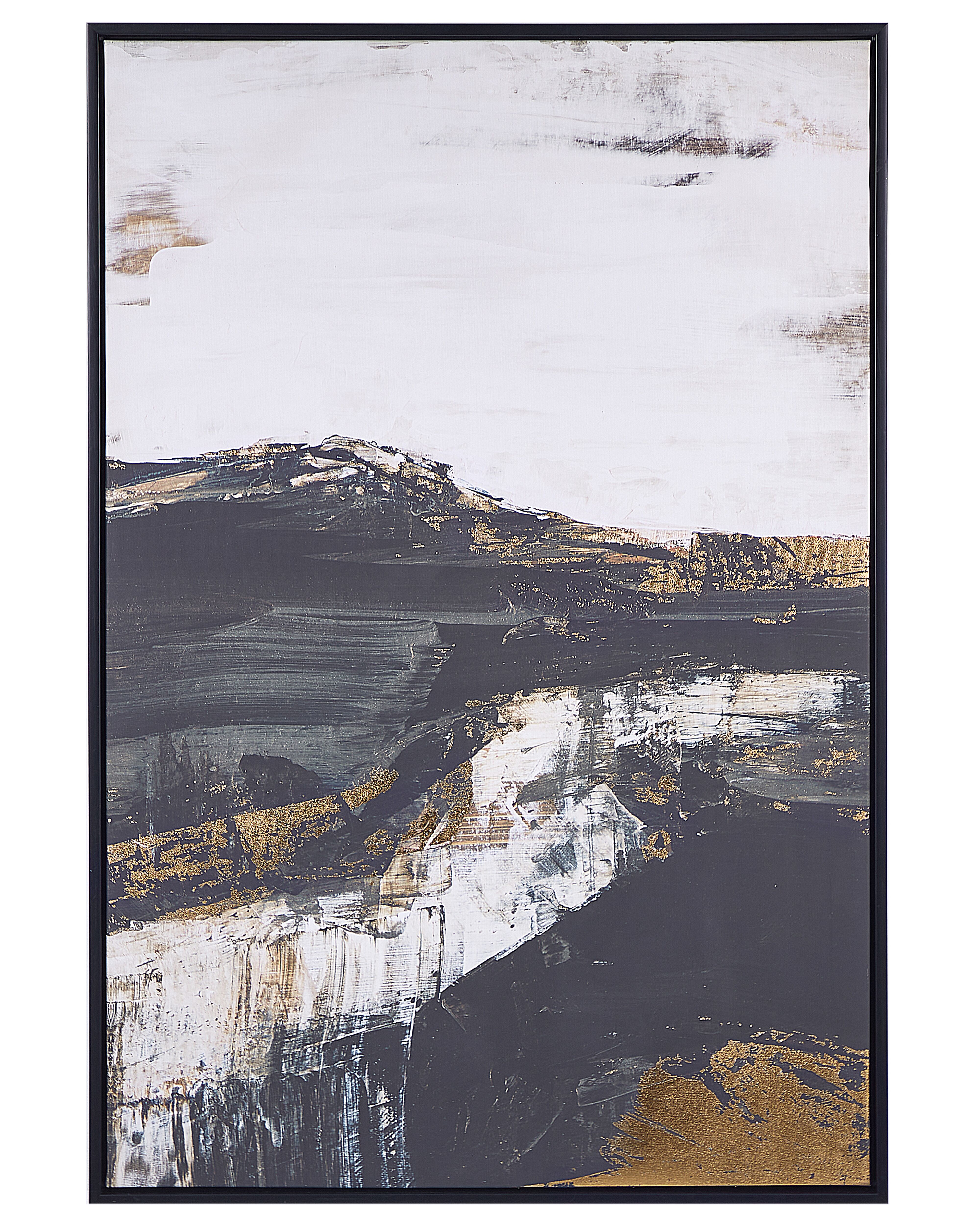 Canvas STATTE Abstract Motif 63 x 93 cm Black