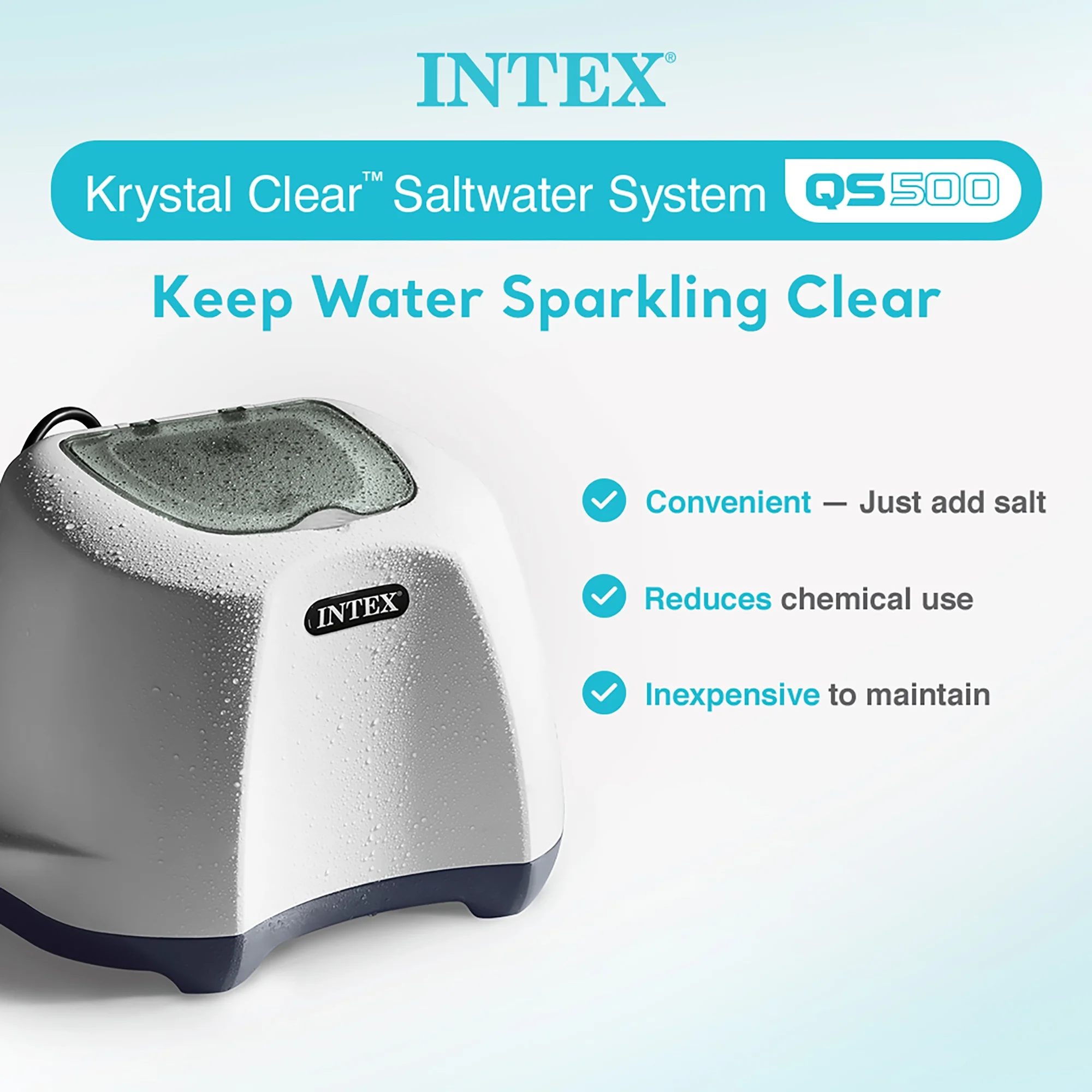 Intex 26661EG Krystal Clear Pool Small and Sleek Saltwater System, 110-120V - Image 13