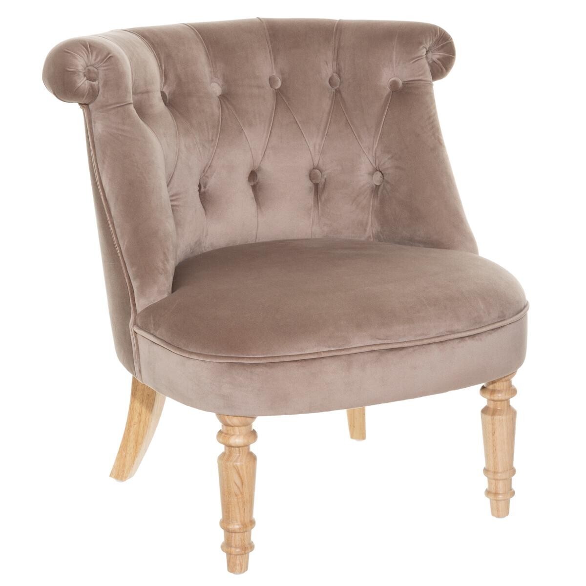 Armchair "Sixtine" Velvet, Taupe grey