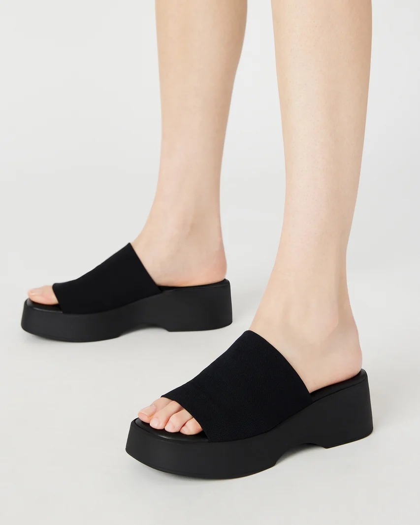 SLINKY30 Black Women's Platform Sandal