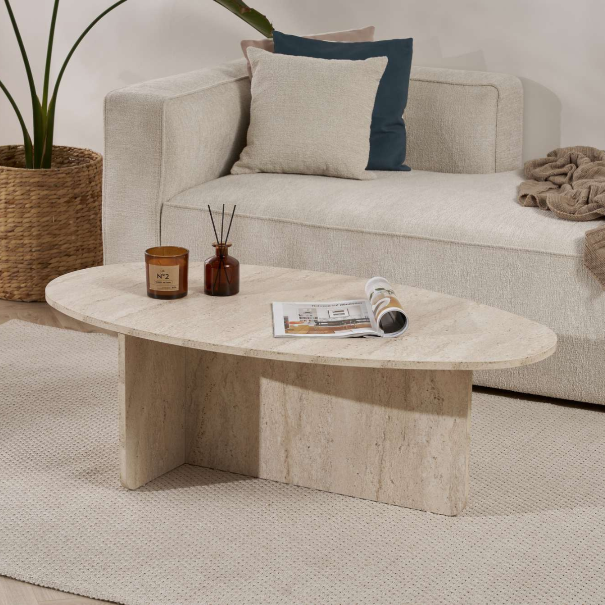 Calicosy - Salontafel Anna - Spaanplaat - 40x120x65 cm