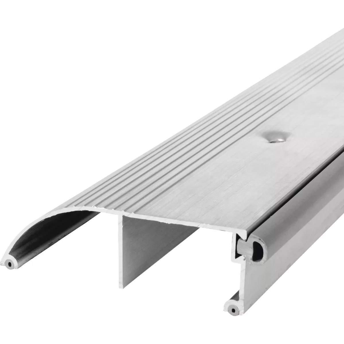 M-D Building Products 3-3/8 In. x 1 In. x 36 In. Silver Aluminum and Vinyl High-Profile Outswing Door Threshold