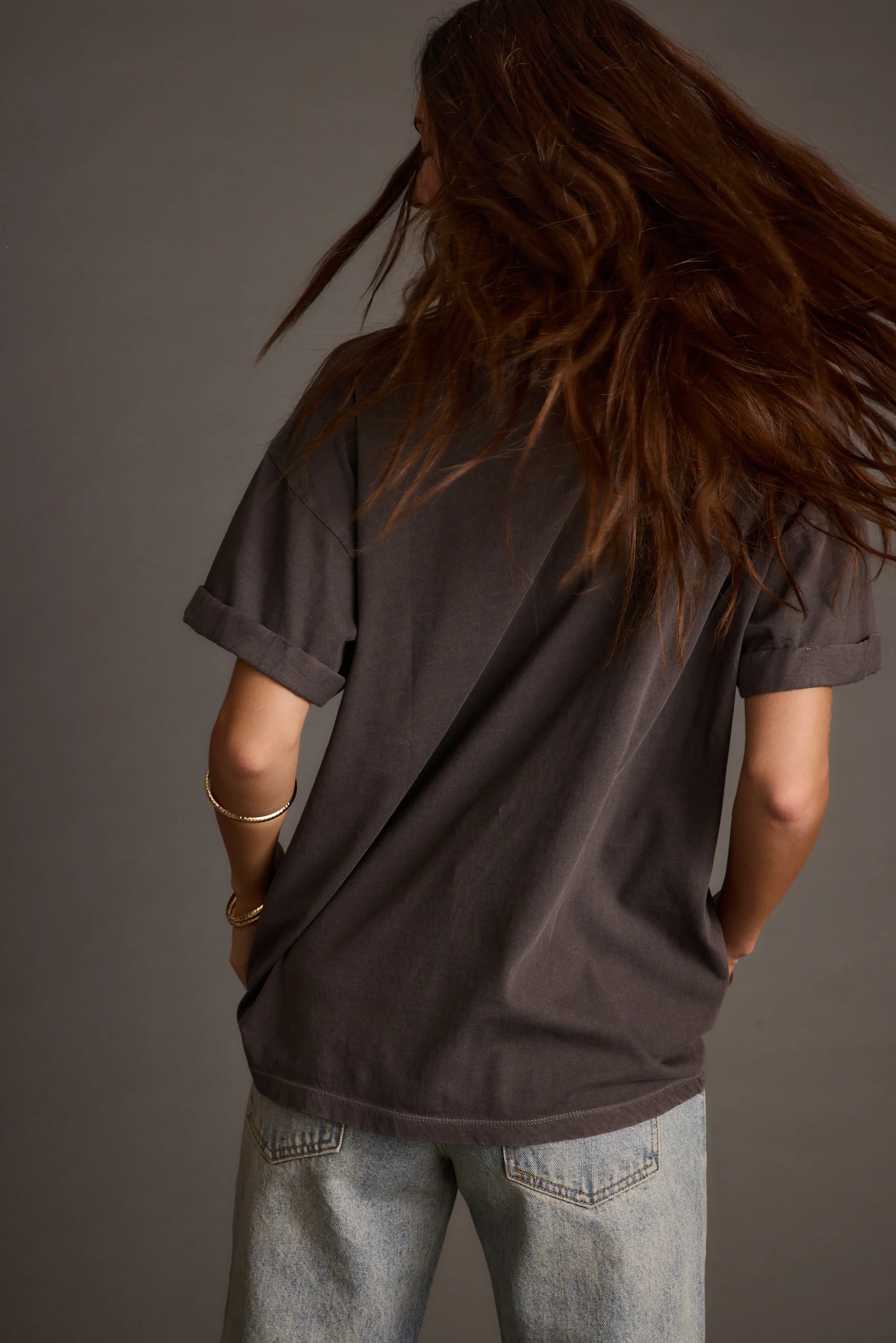 Callie Charcoal Oversized Graphic Tee