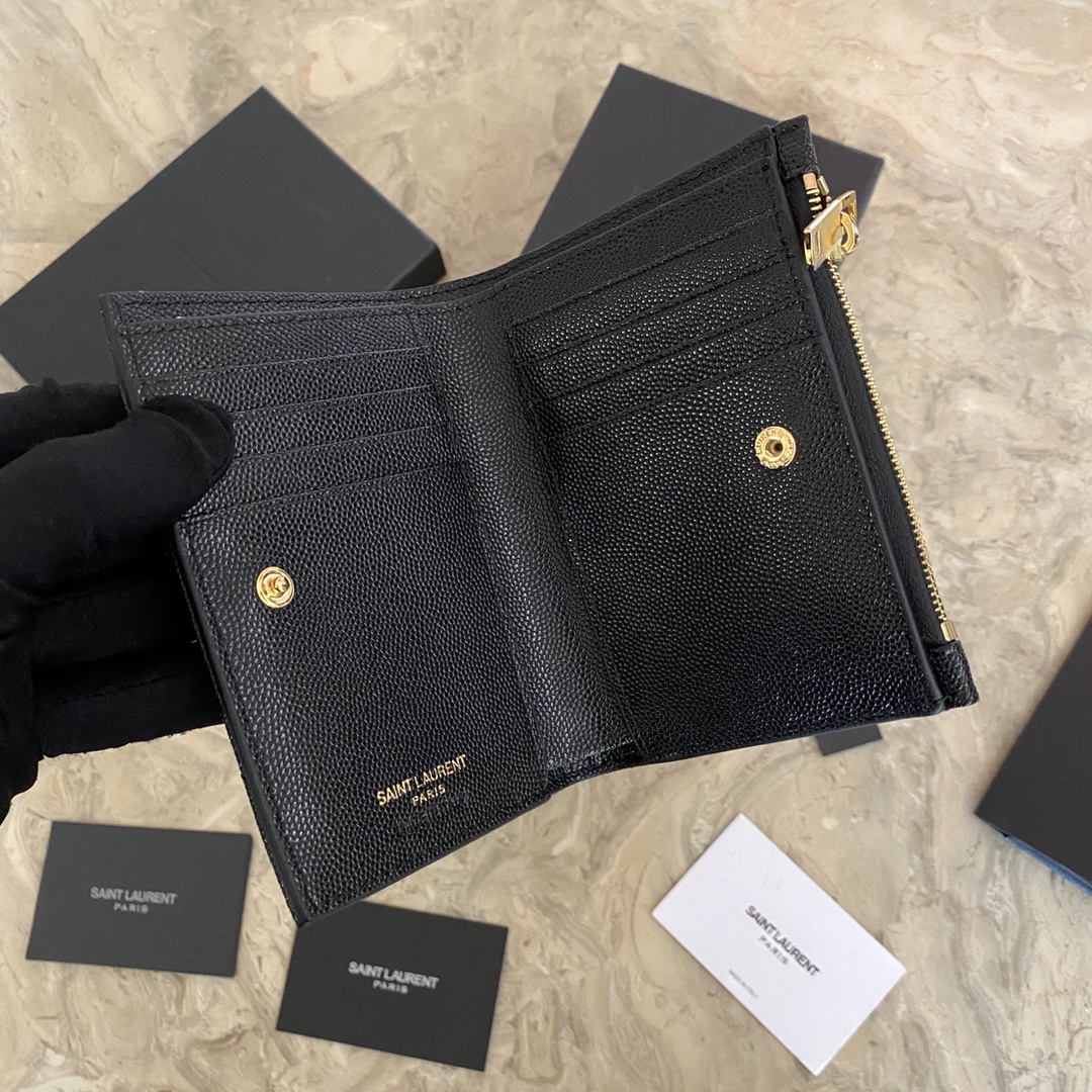 MONOGRAM ZIPPERED TWO-PART WALLET IN QUILTED GRAIN DE POUDRE EMBOSSED LEATHER1:1High-quality replica
