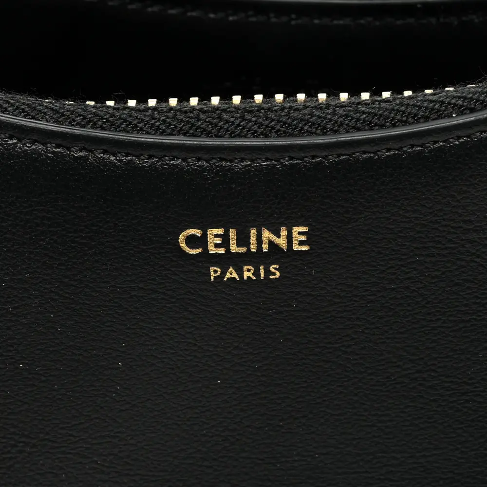 Celine Black Smooth Calfskin Leather Mini Ava Shoulder Bag Gold Hardware Replica1:1High-quality replica