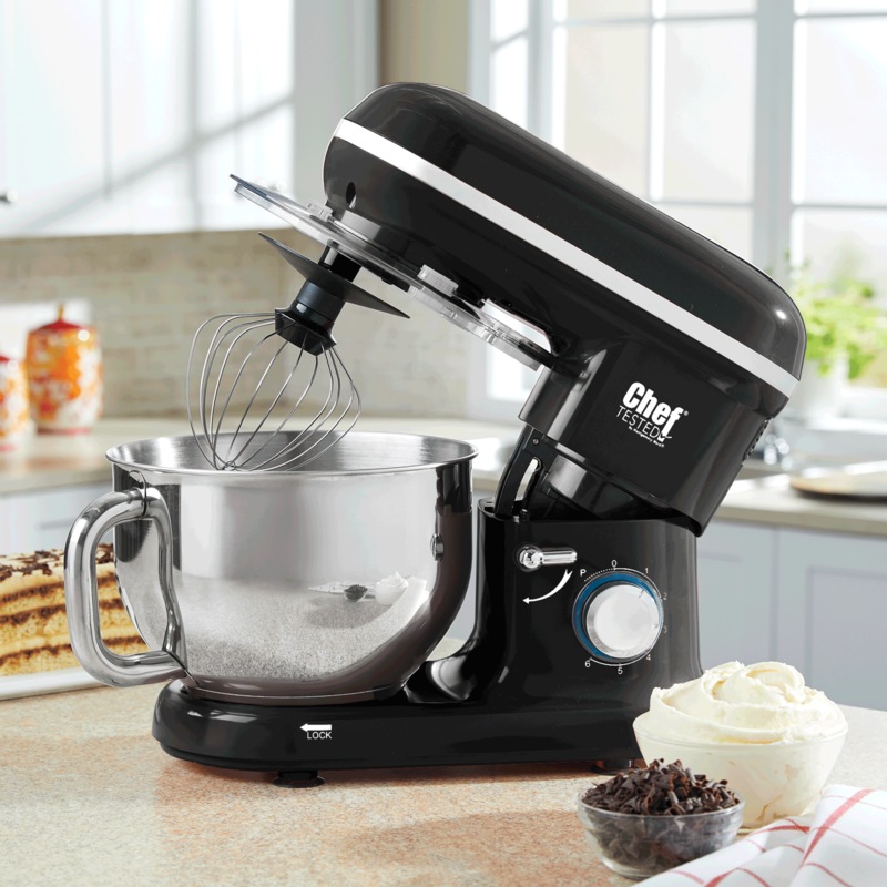 Chef Tested Stand Mixer and 3-Piece Attachment Set - MIDNIGHT VELVET CATALOG