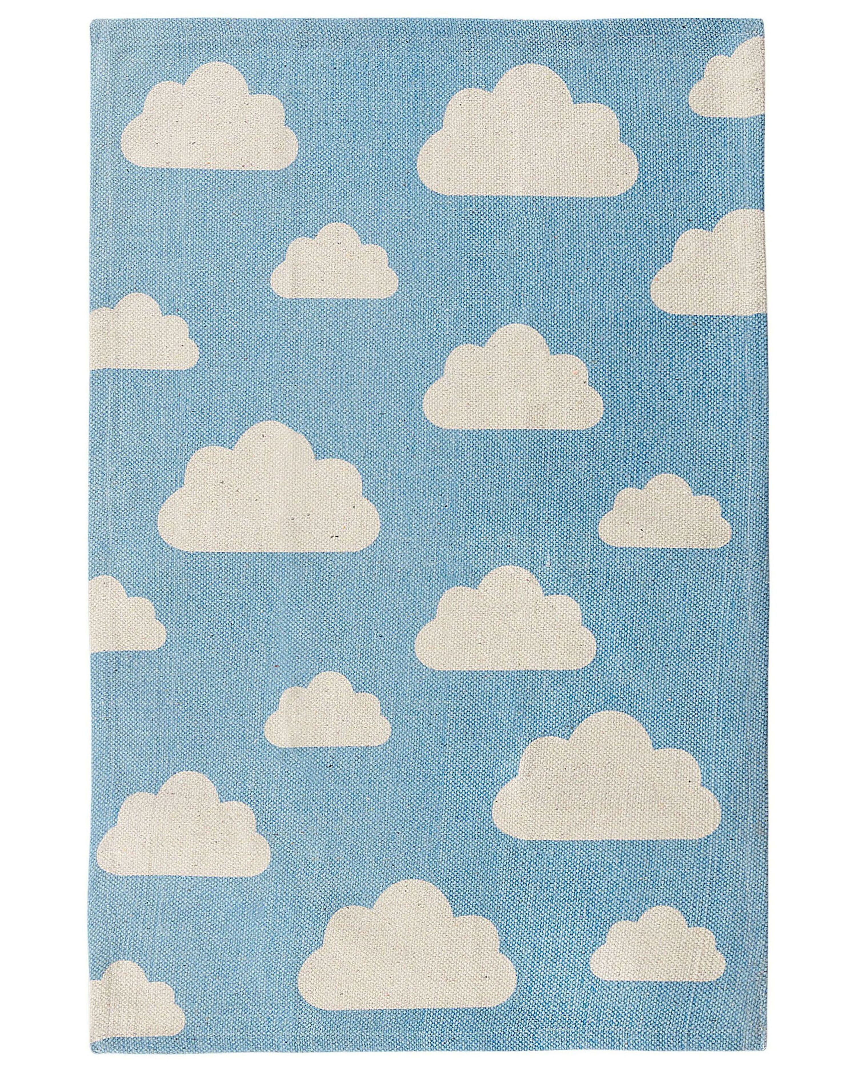 Kids Rug GWALIJAR Blue 60 x 90 cm Cotton