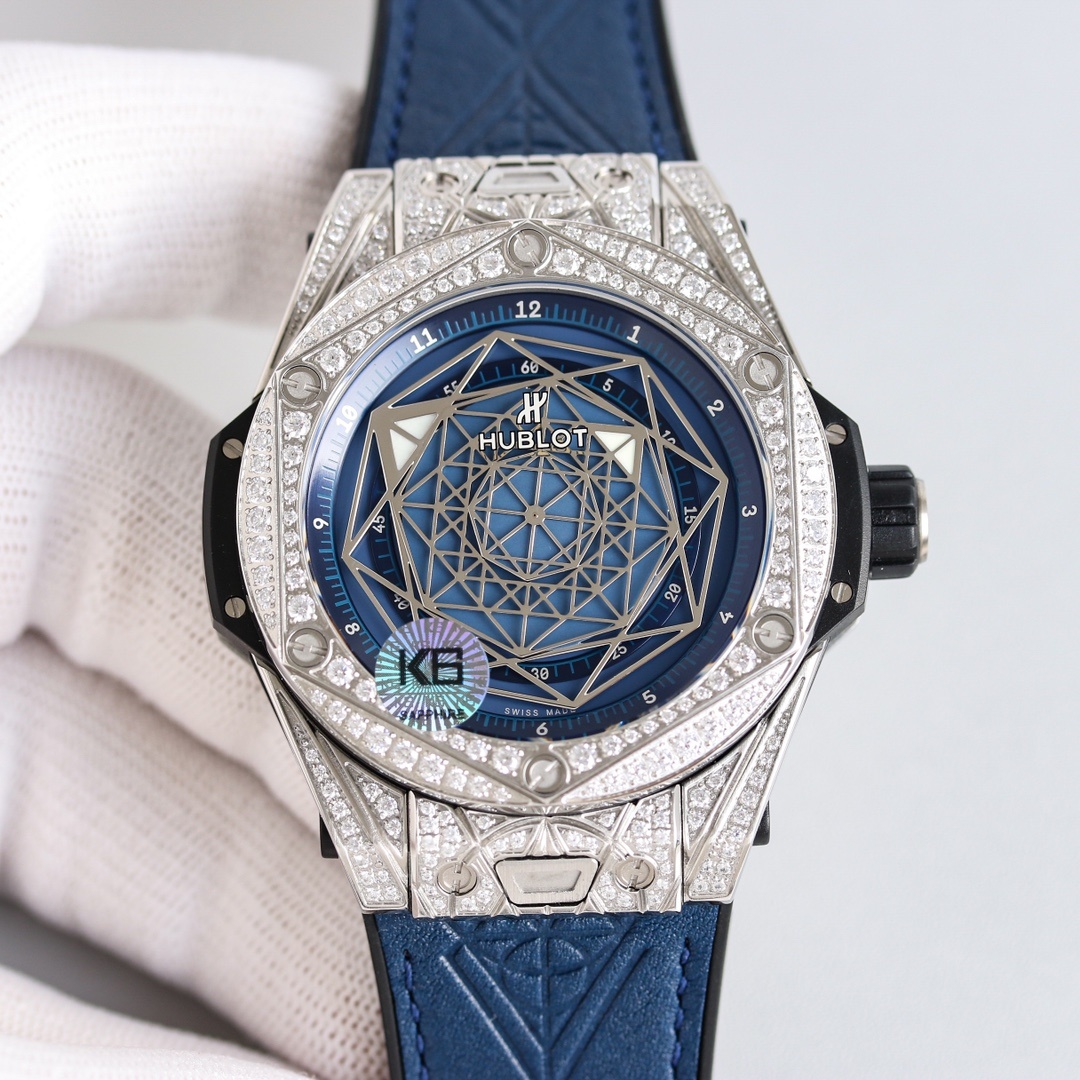 Hublot Big Bang Sang Bleu 45mm Automatic Men's Watch(1:1 replica) - Elite Watch Atelier