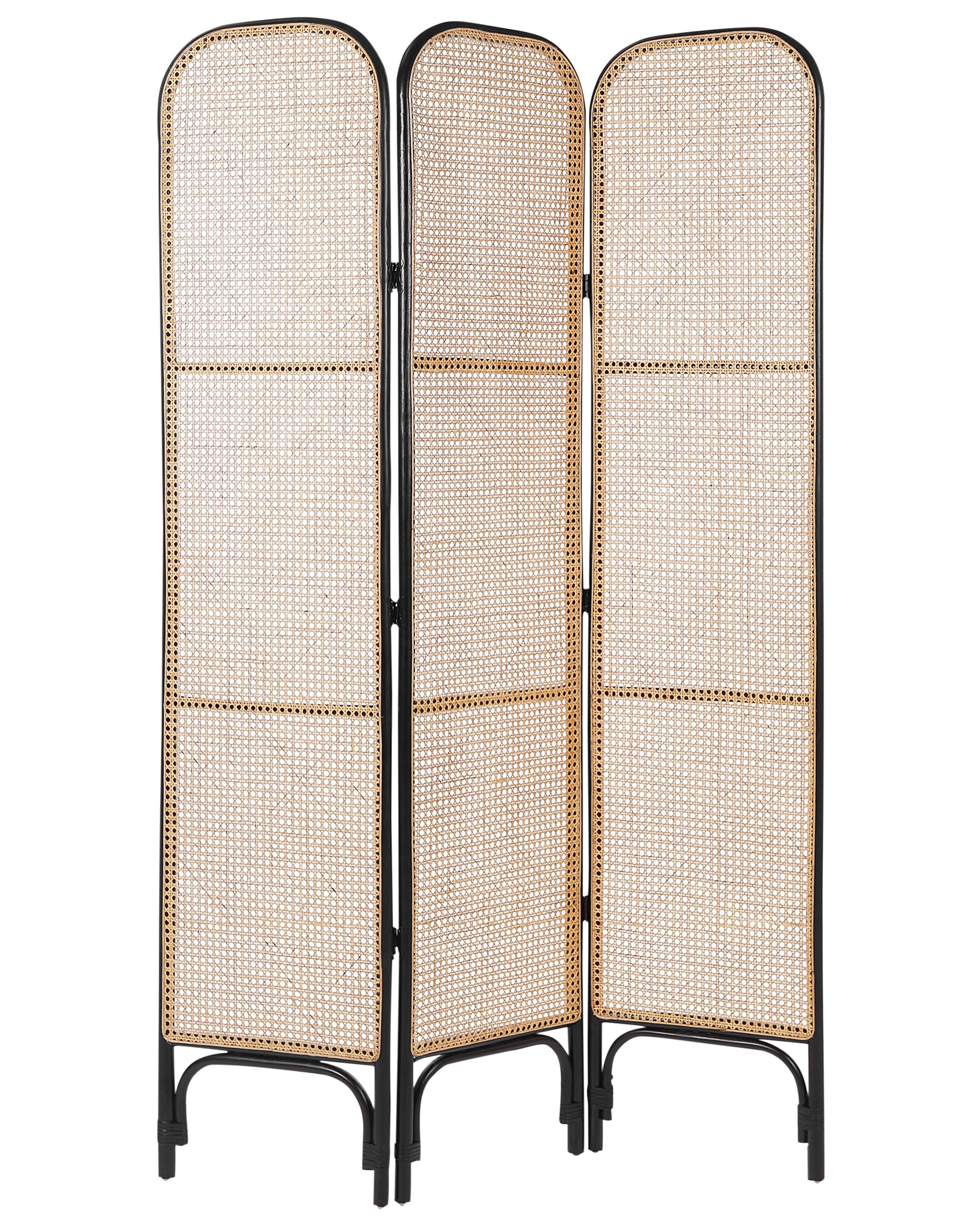 3 Panel Room Divider POTENZA Light Brown 105 cm 180 cm