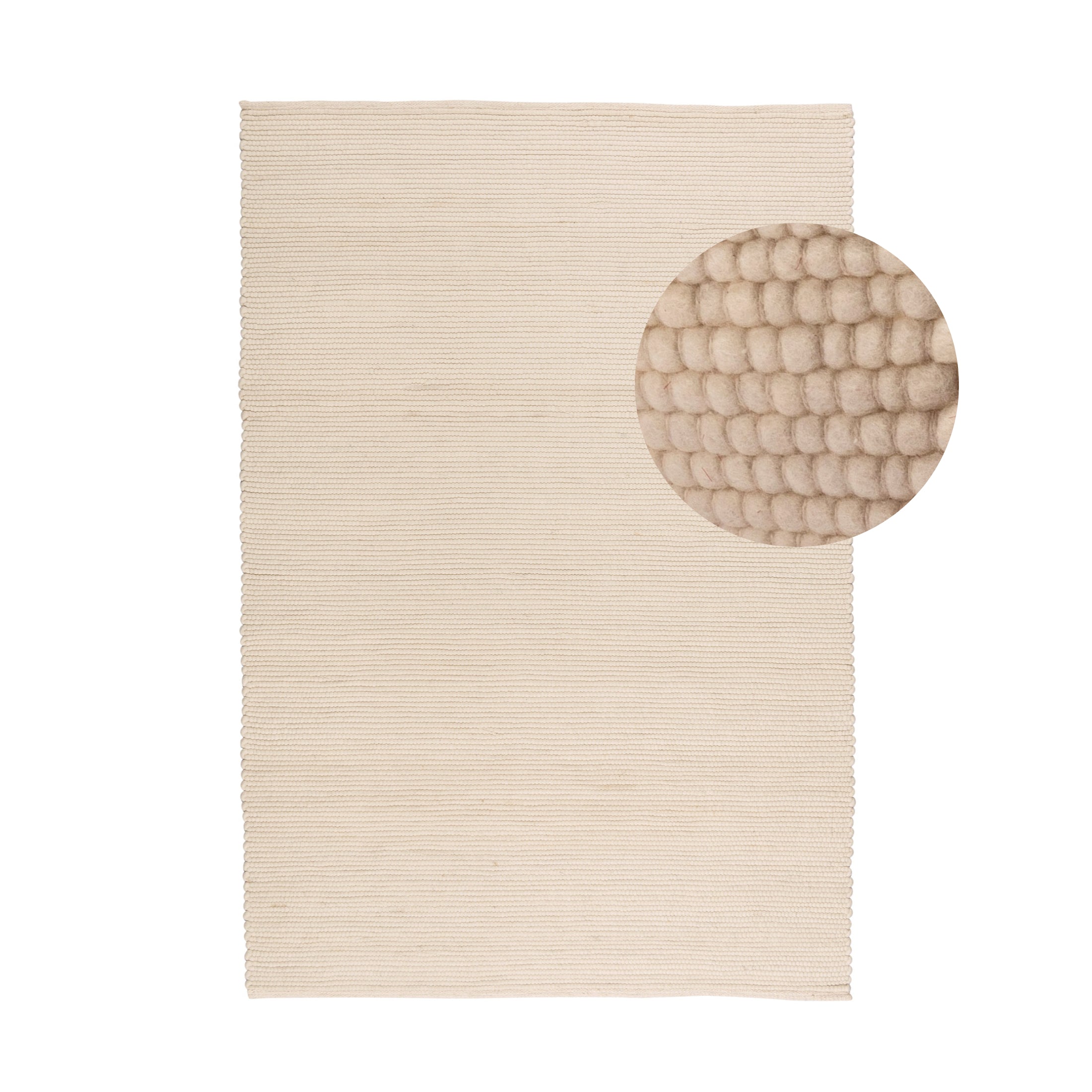 Blokker Dots Wollen Vloerkleed 160 x 230 cm - Crème