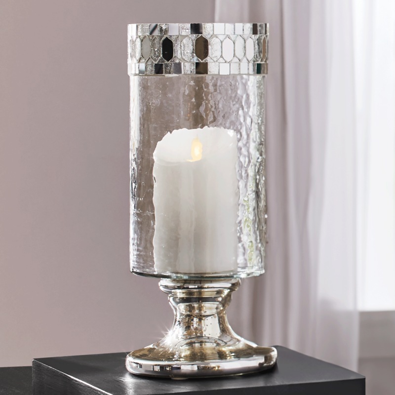 Mosaic Hurricane Candleholder - MIDNIGHT VELVET CATALOG