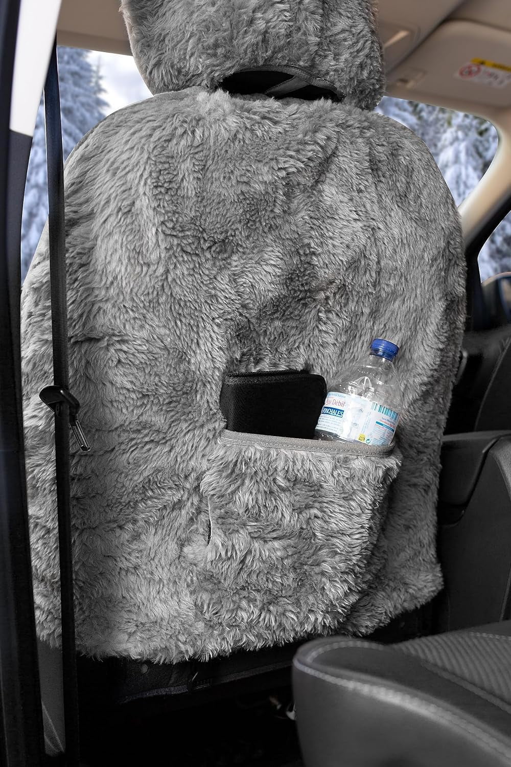Zone Tech Genuine Sheepskin Ivory Car Seat Cover, Fluffy Luxury Wool Front Seat Covers, Universal Fits Car, Truck, SUV, & Van - Image 17