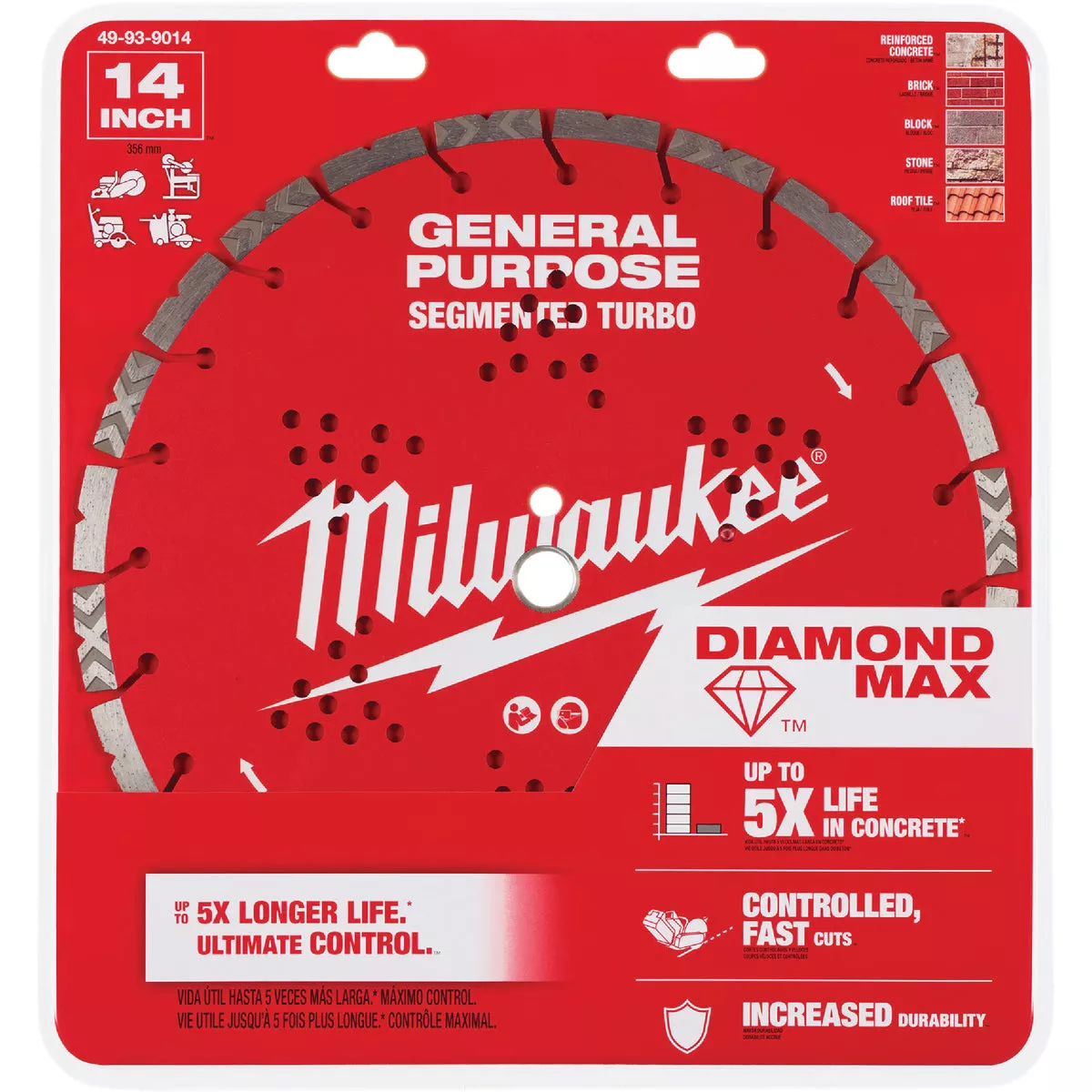 Milwaukee DIAMOND MAX 14 In. Segmented Turbo Rim General Purpose Diamond Blade