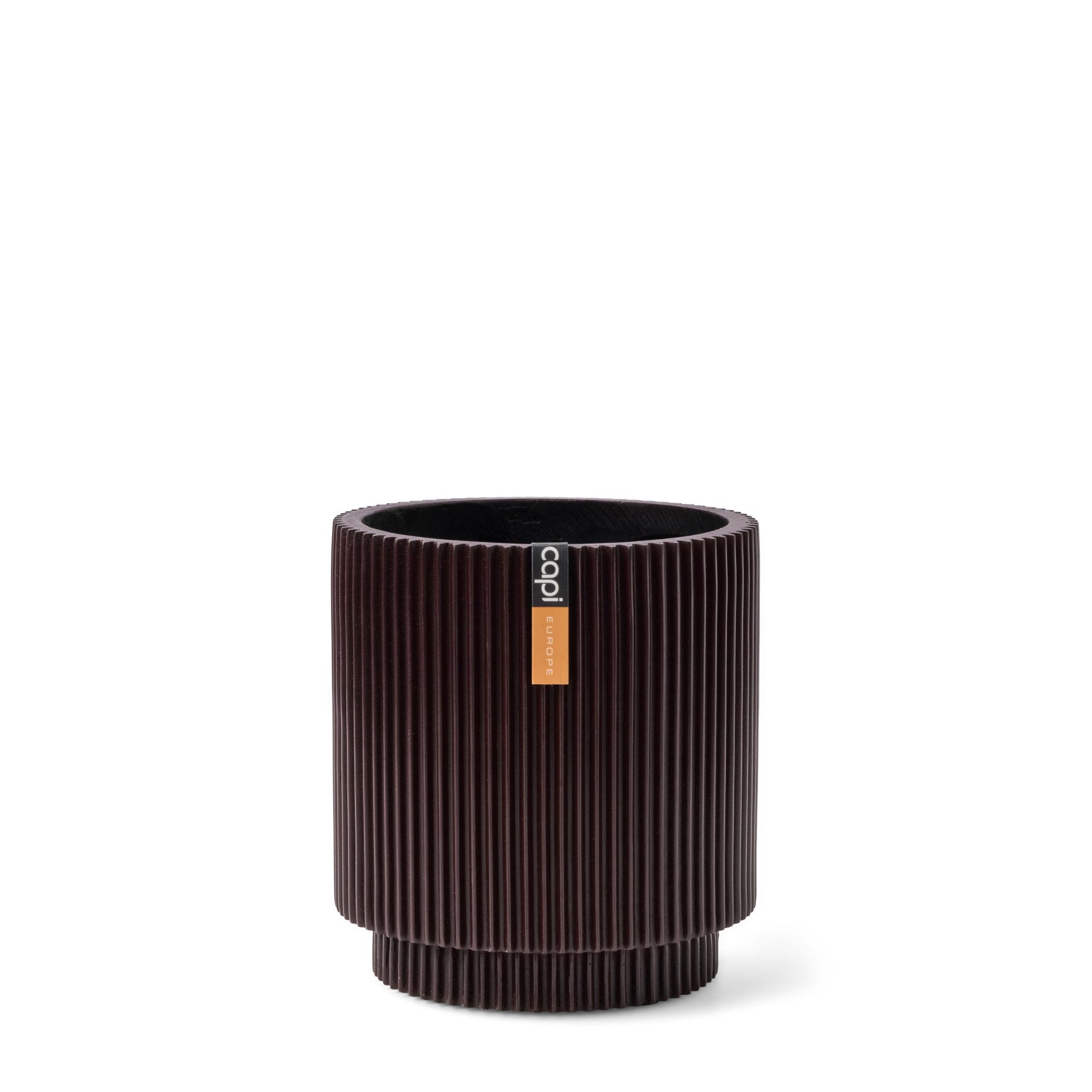 Capi Europe - Vaas cilinder Groove - 23x25 - Zwart rood