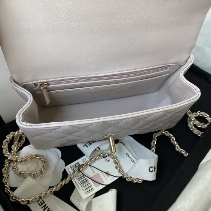 Replica Chanel Mini Flap Bag With Top Handle As2431 In Iridescent Lambskin1:1High-quality replica