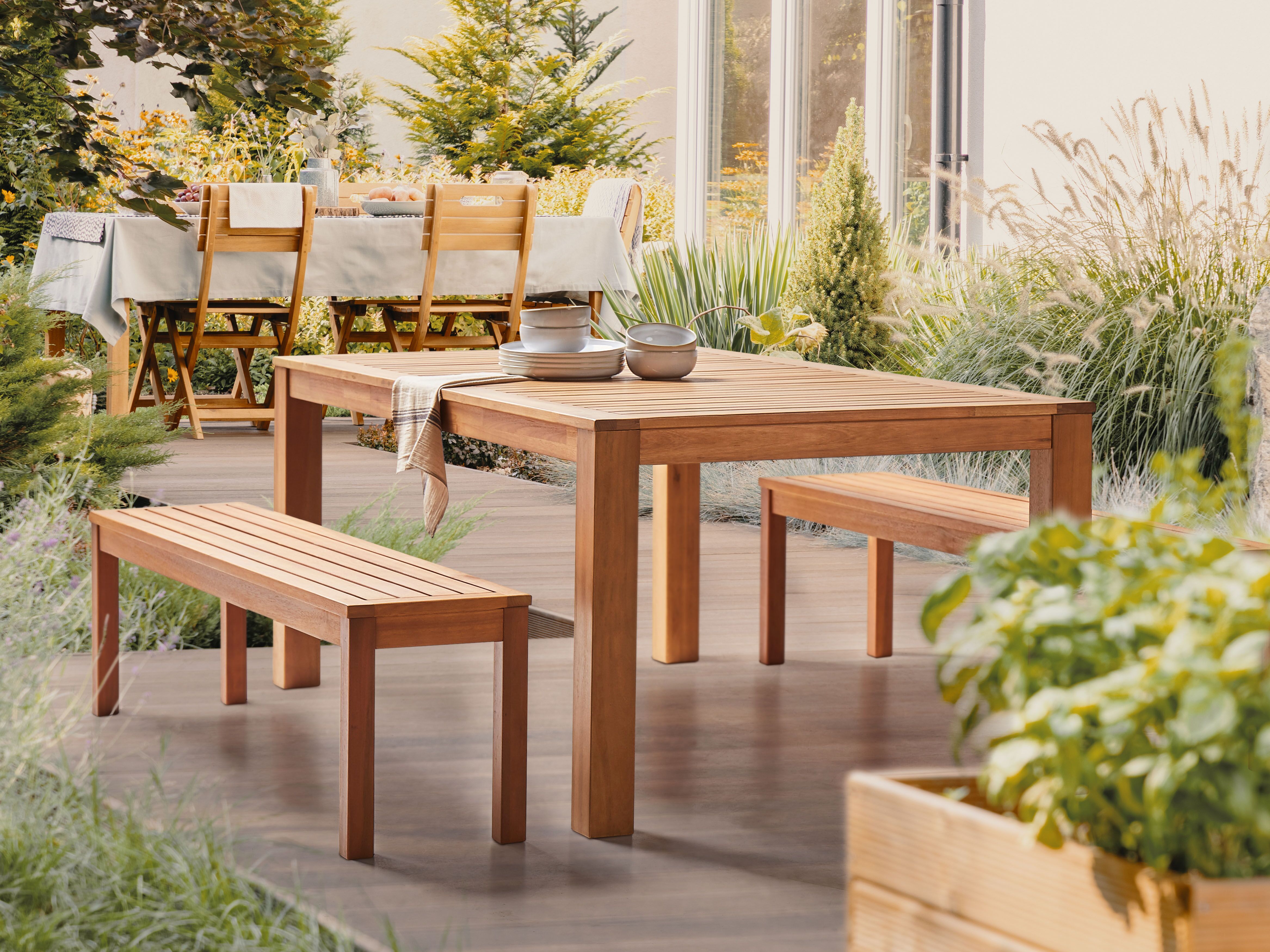 Garden Bench MONSANO 170 cm Eucalyptus Wood Brown