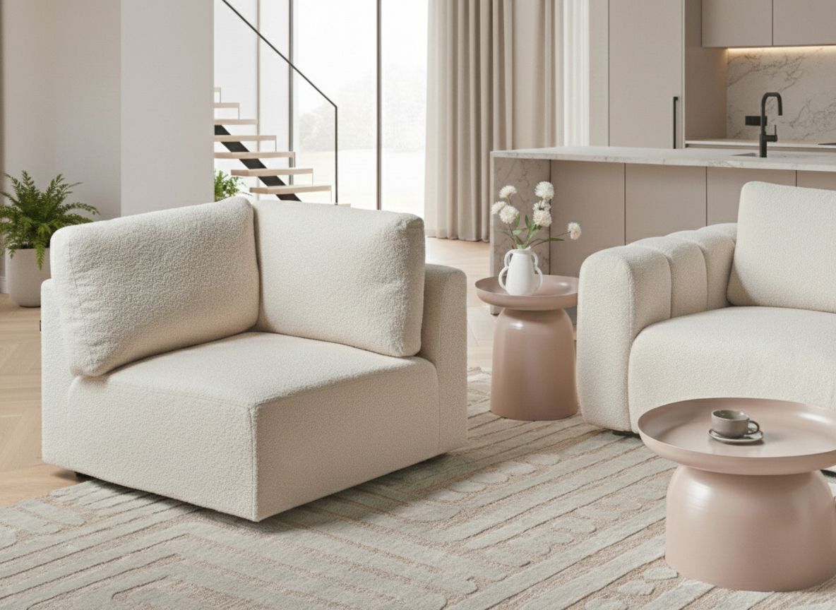Corner Seat KIVVIK Boucle Off-White