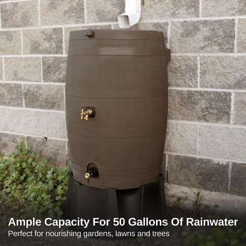 50 Gallon Rain Barrel With Brass Spigot And Flat-Back Design - Image 24 50 Gallon Rain Barrel With Brass Spigot And Flat-Back Design - Image 24
