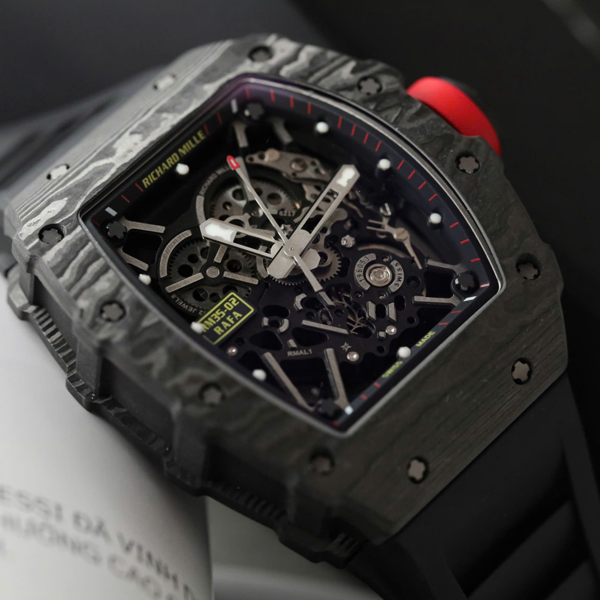 Richard Mille Rm35-02 Black Copies Watches Carbon Super Light ZF Factoy 44mm - Top club