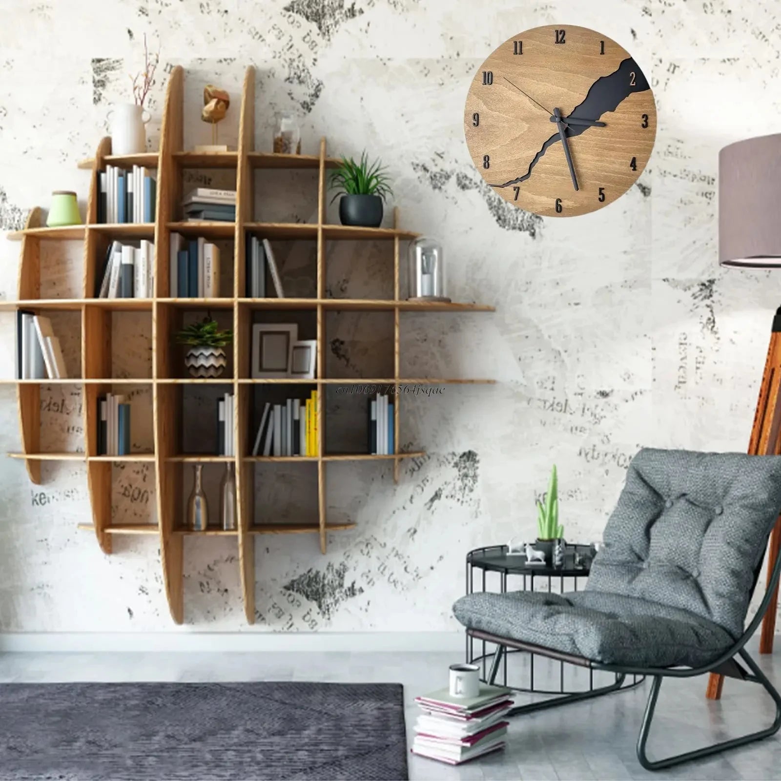 GlobalTime | Eenvoudige Houten Wandklok