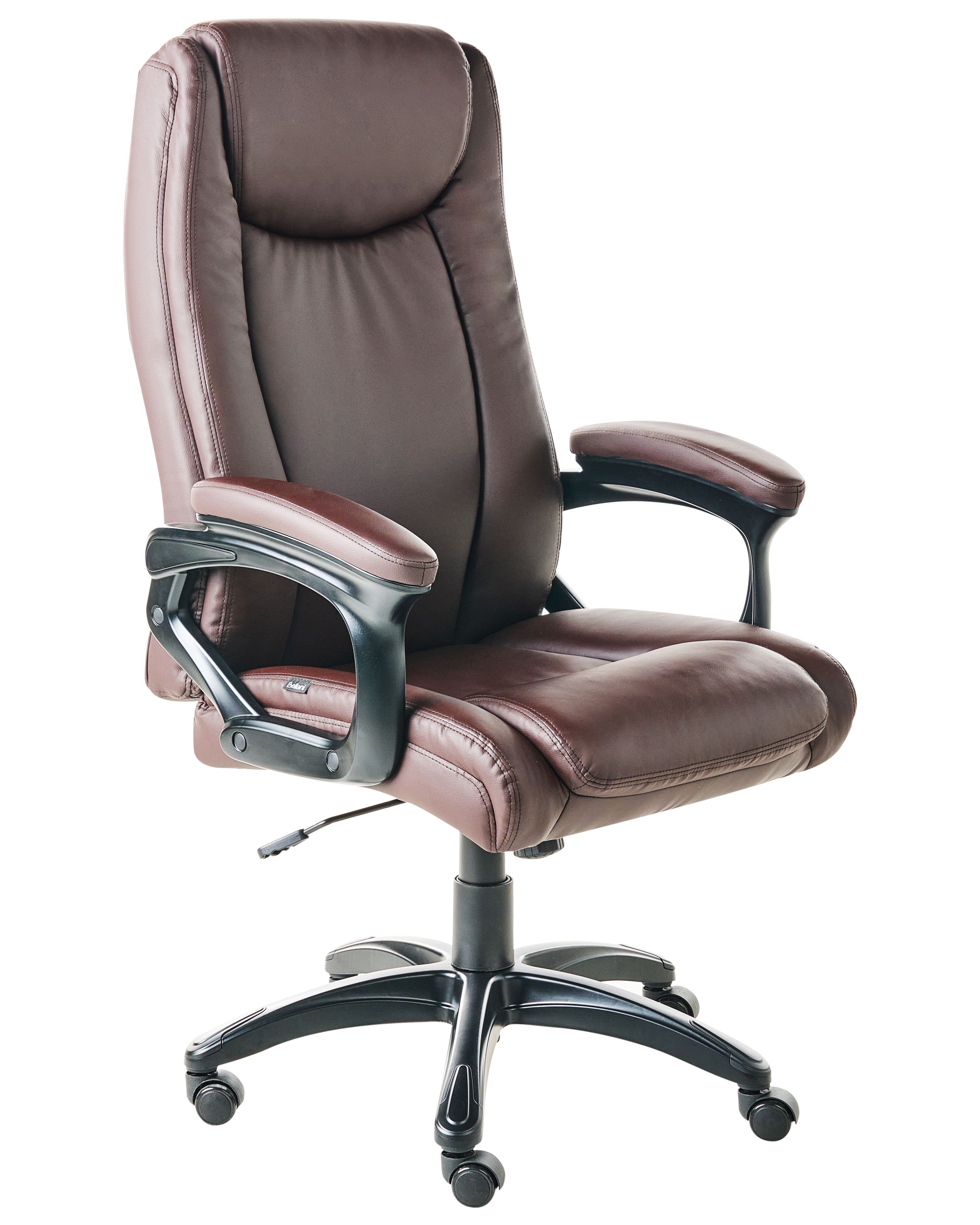 Executive Chair GRACEFUL Faux Leather Dark Brown