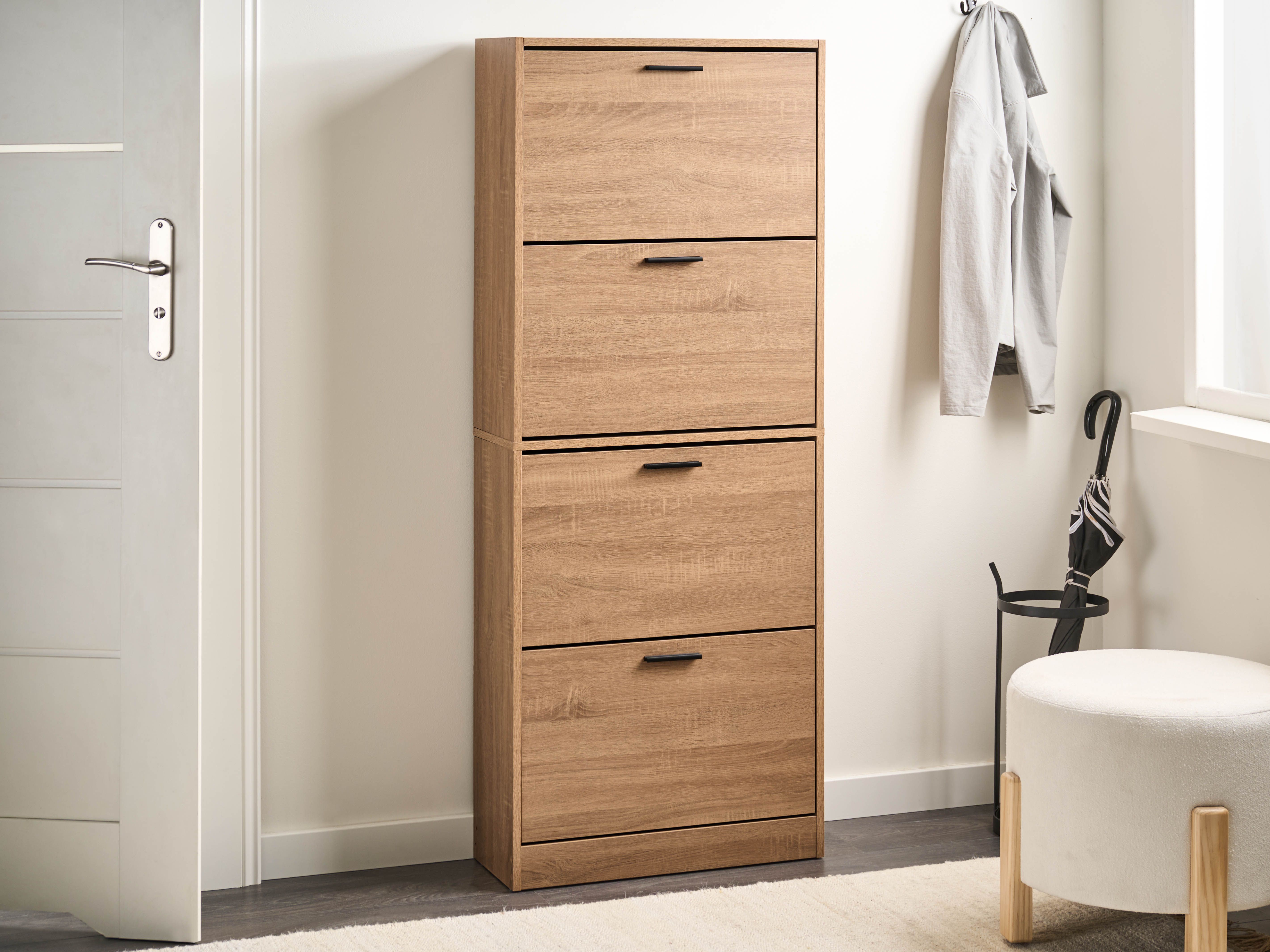 Shoe Storage Cabinet BOWRAL Light Brown