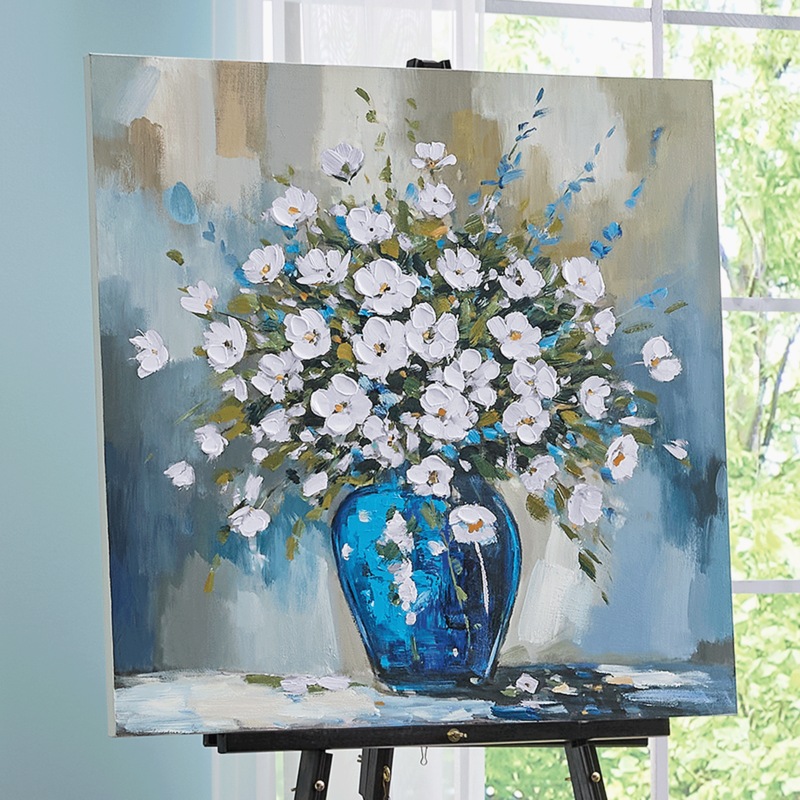 Cool Blue Floral Wall Art - MIDNIGHT VELVET CATALOG