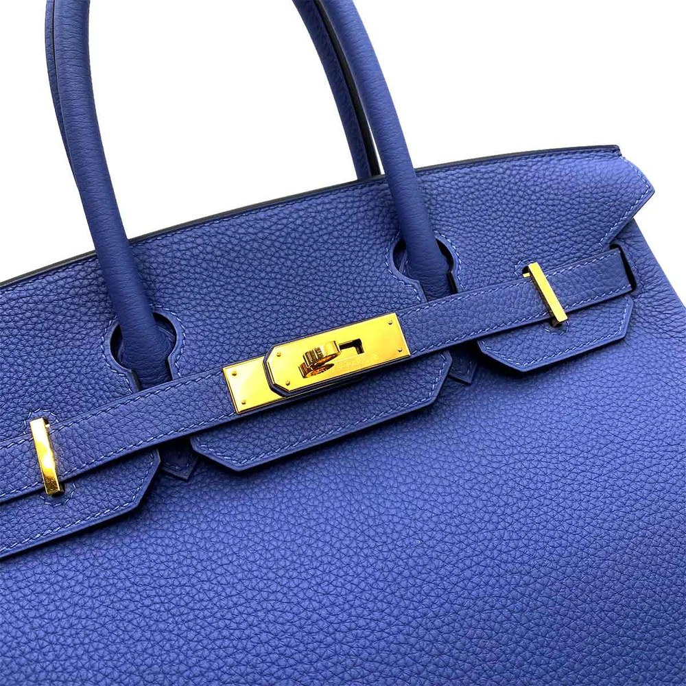 Hermes Birkin 30 Togo Blue Electric D Engraved Handbag1:1High-quality replica