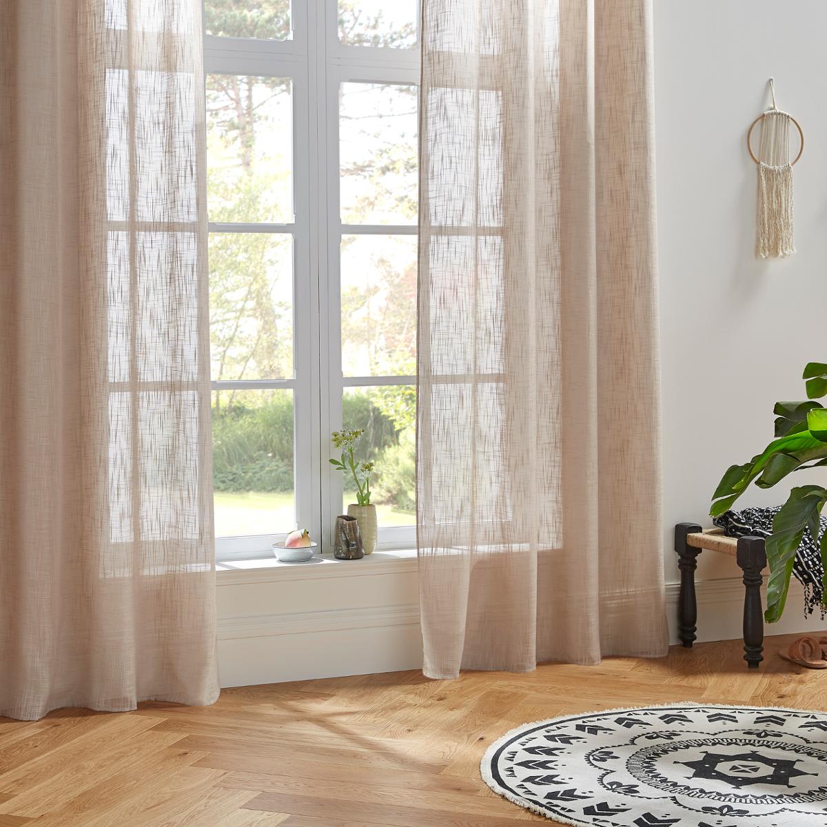 Sheer curtain "Alton" Beige, 140x240 cm