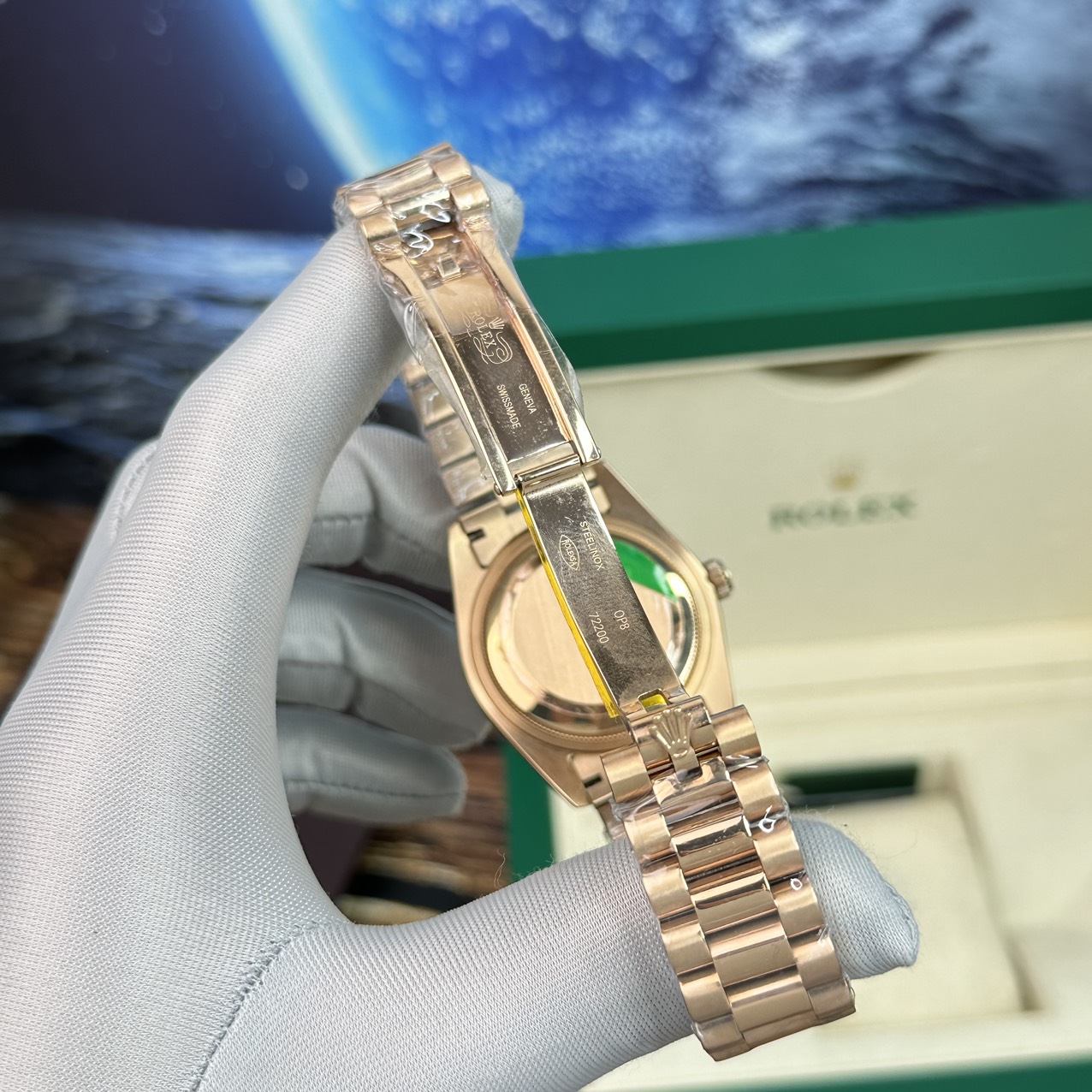 Rolex Fake Watch Day-Date Rose Gold Lava Dial BP Factory 40mm - Elite Watch Atelier