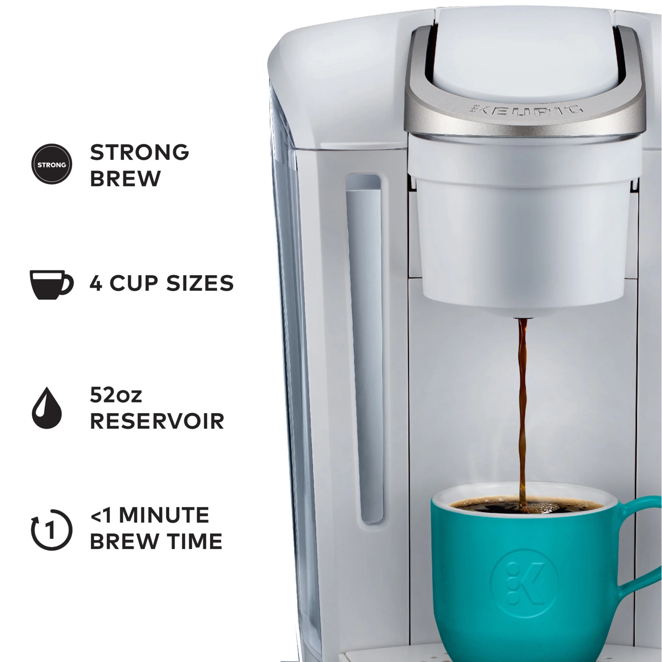 Keurig K-Select Single-Serve K-Cup Pod Coffee Maker, Matte White